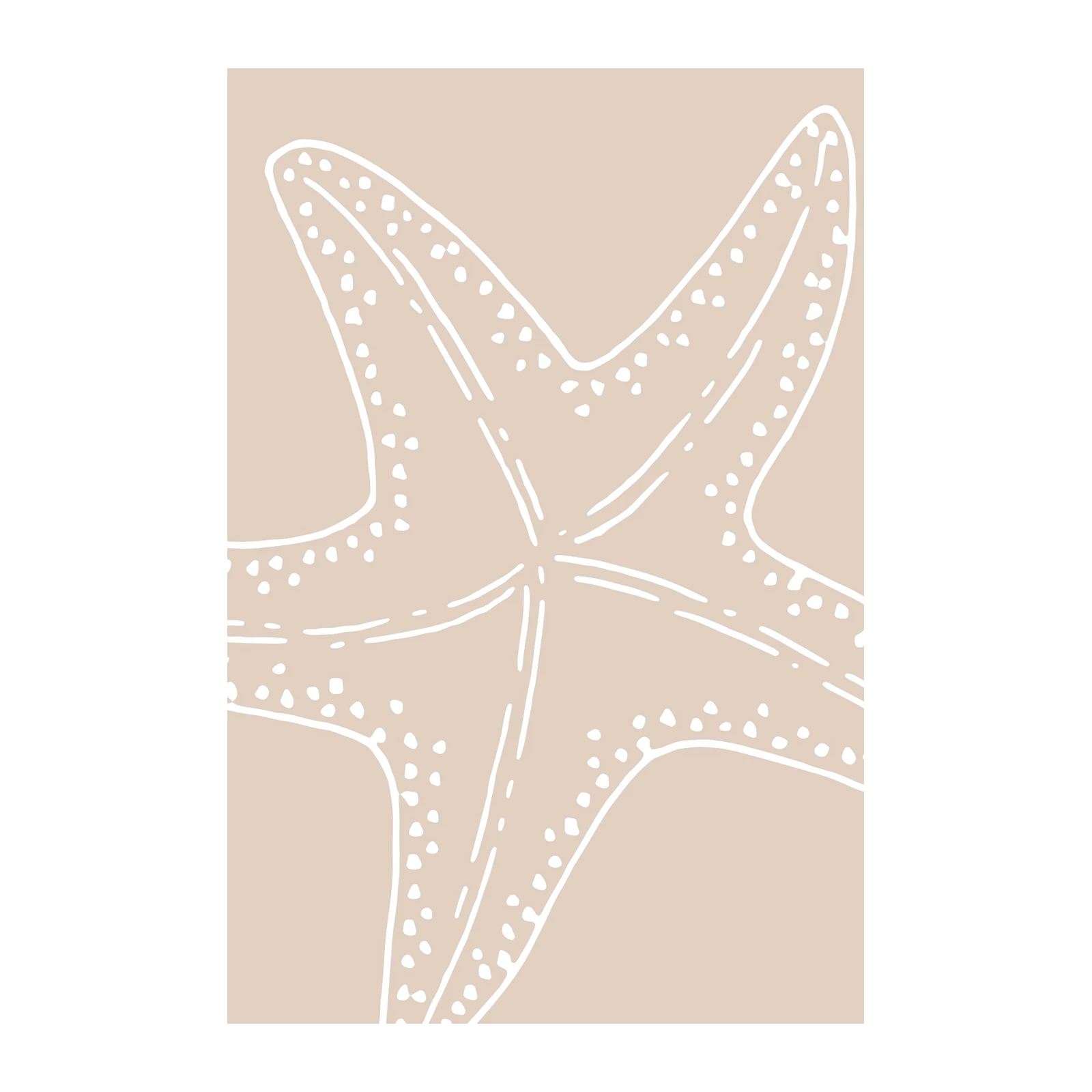Minimalist Starfish Boho Beach Wall Art