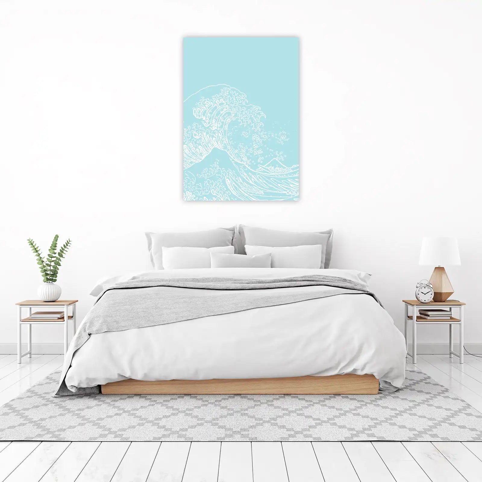 Serene Japanese Wave & Mt Fuji Wall Art