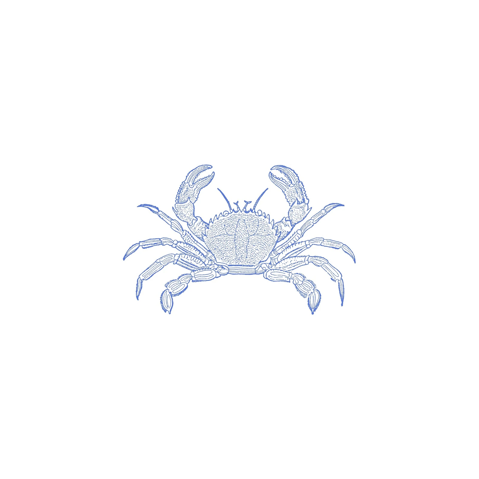 Elegant Blue Crab Nautical Art Wall Art