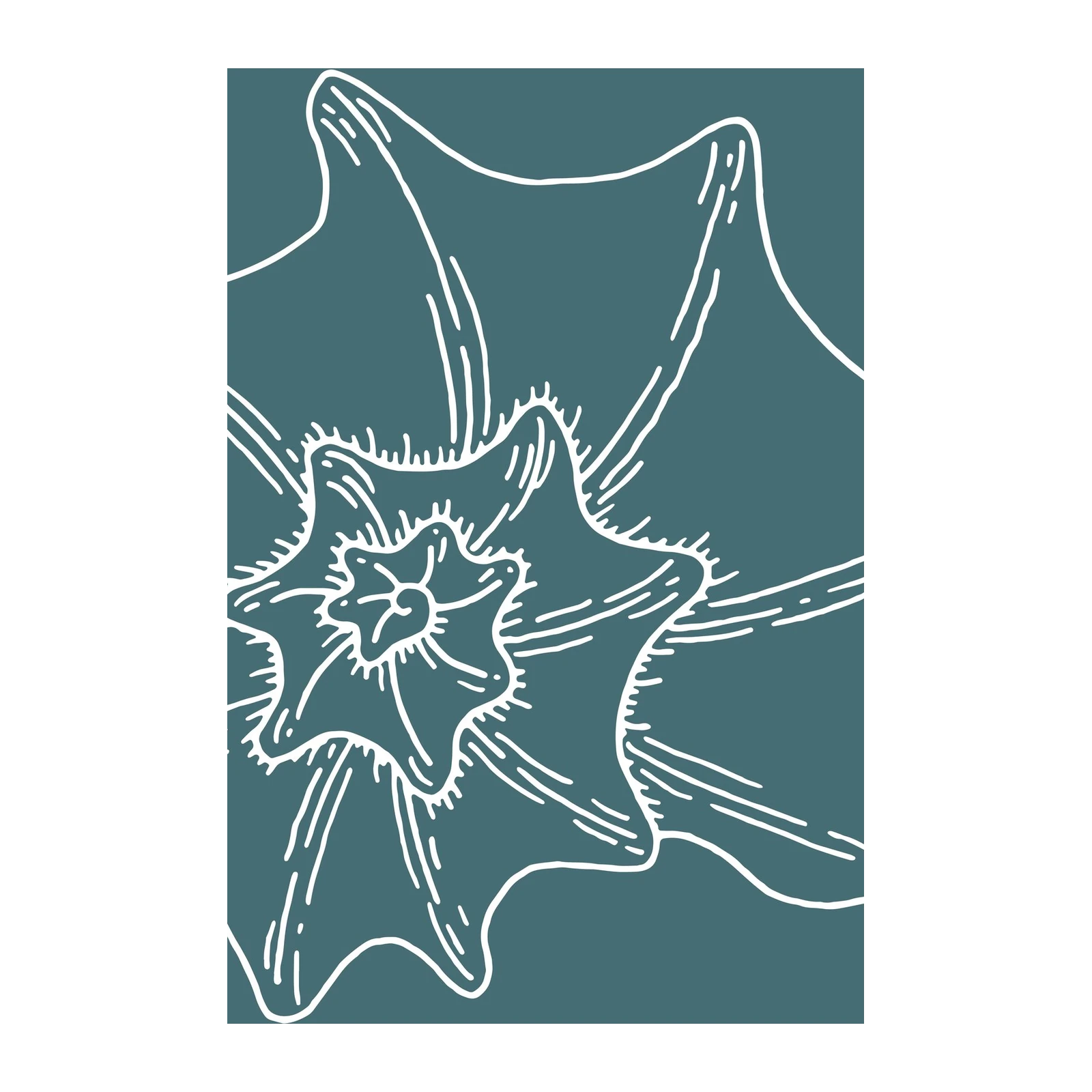 Ocean Spiral Abstract Line Art Wall Art