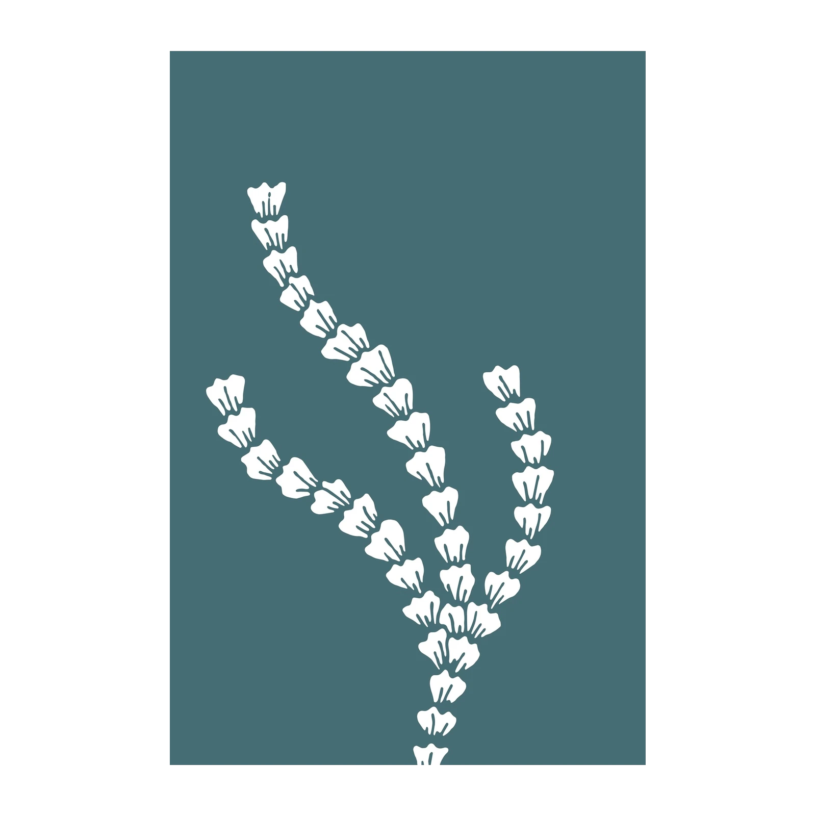Minimalist White Floral Branches Wall Art