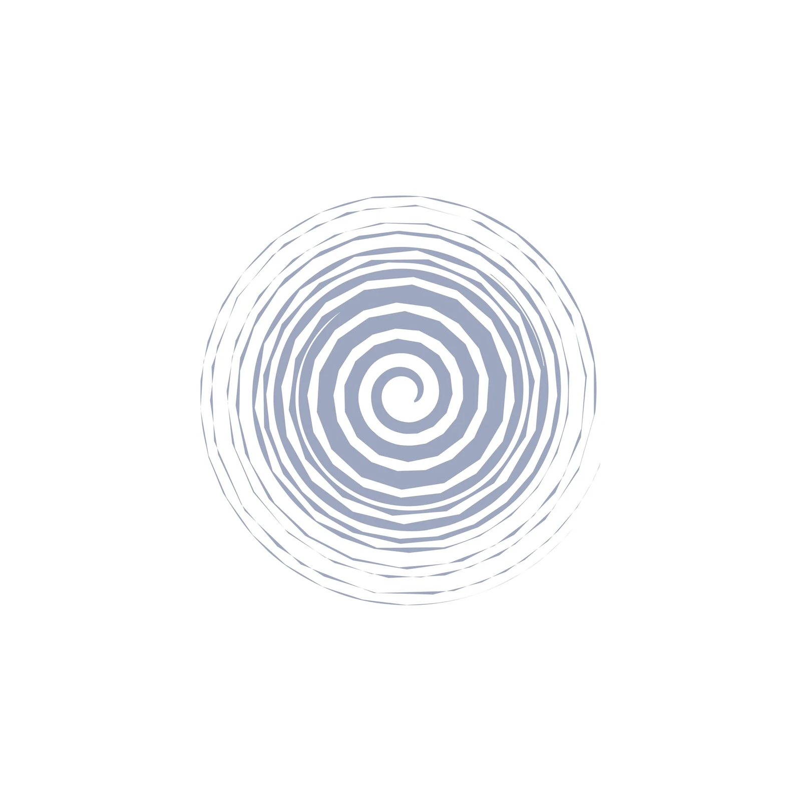 Serene Spiral Abstract Blue & White Wall Art