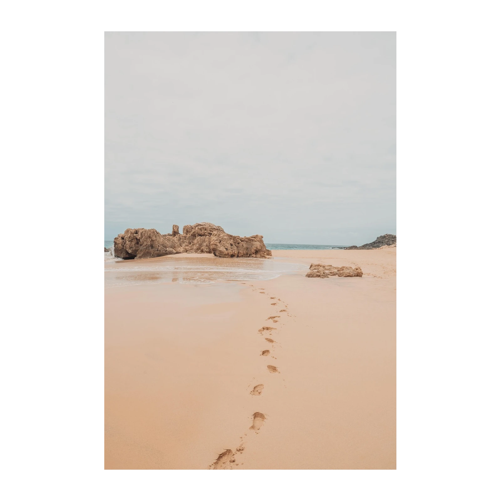Footprints in the Sand Beach Wall Art