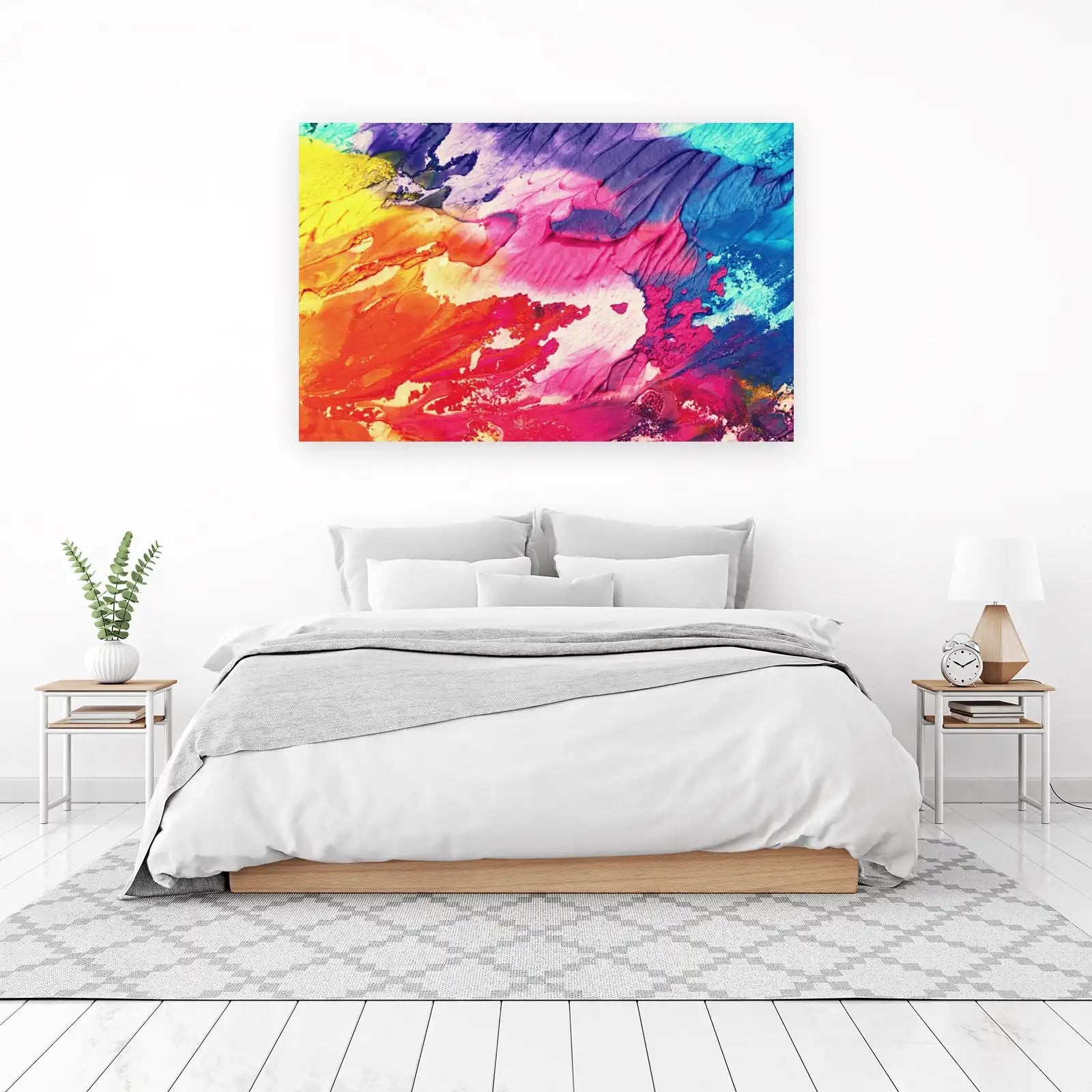 Vibrant Abstract Spectrum Wall Art