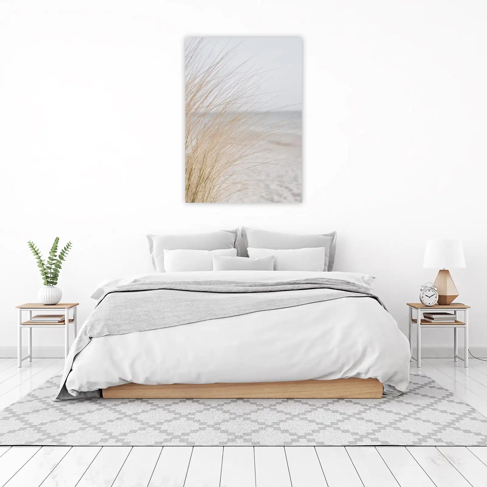 Serene Beach Grass Abstract Wall Art
