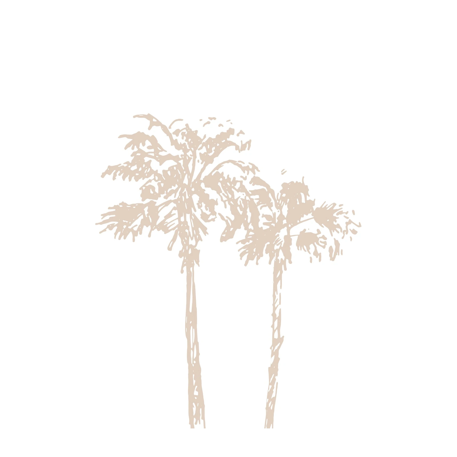 Minimalist Palm Tree Duo Wall Art - Coastal Decor