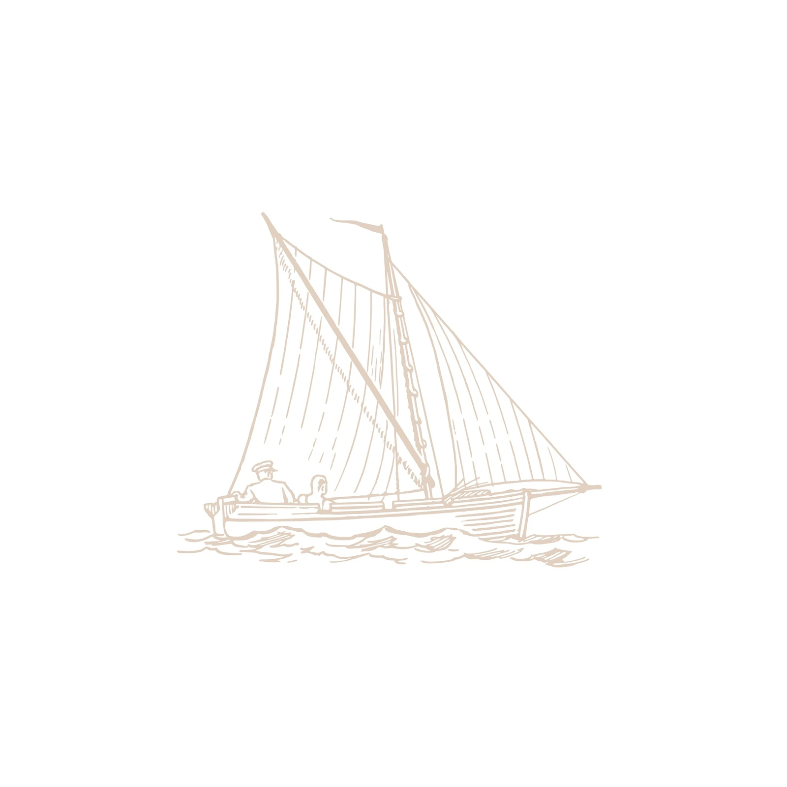 Vintage Sailboat Sketch Wall Art