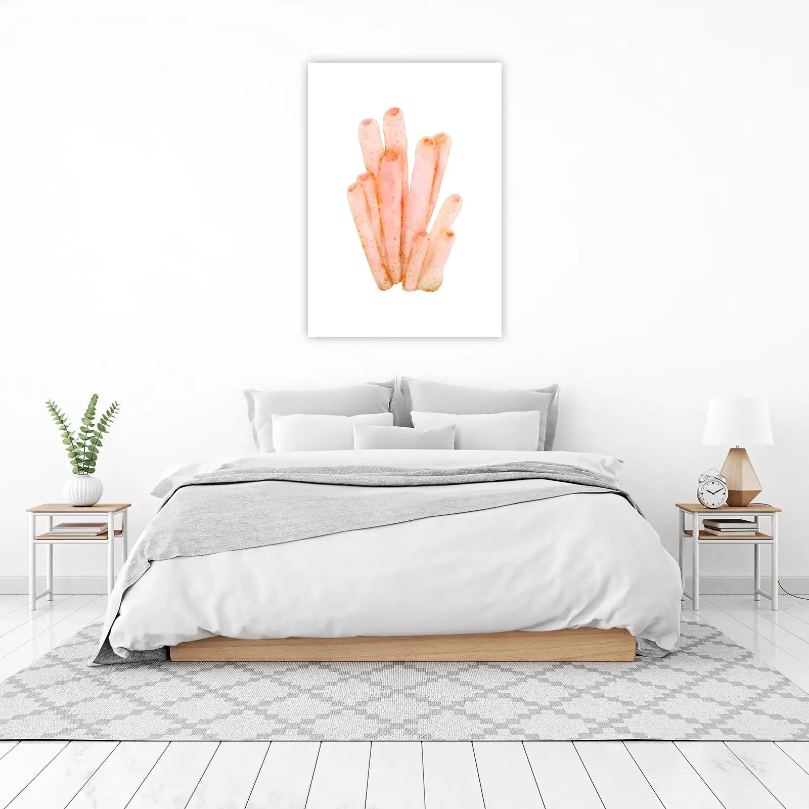 Nautical Coral Watercolor Wall Art