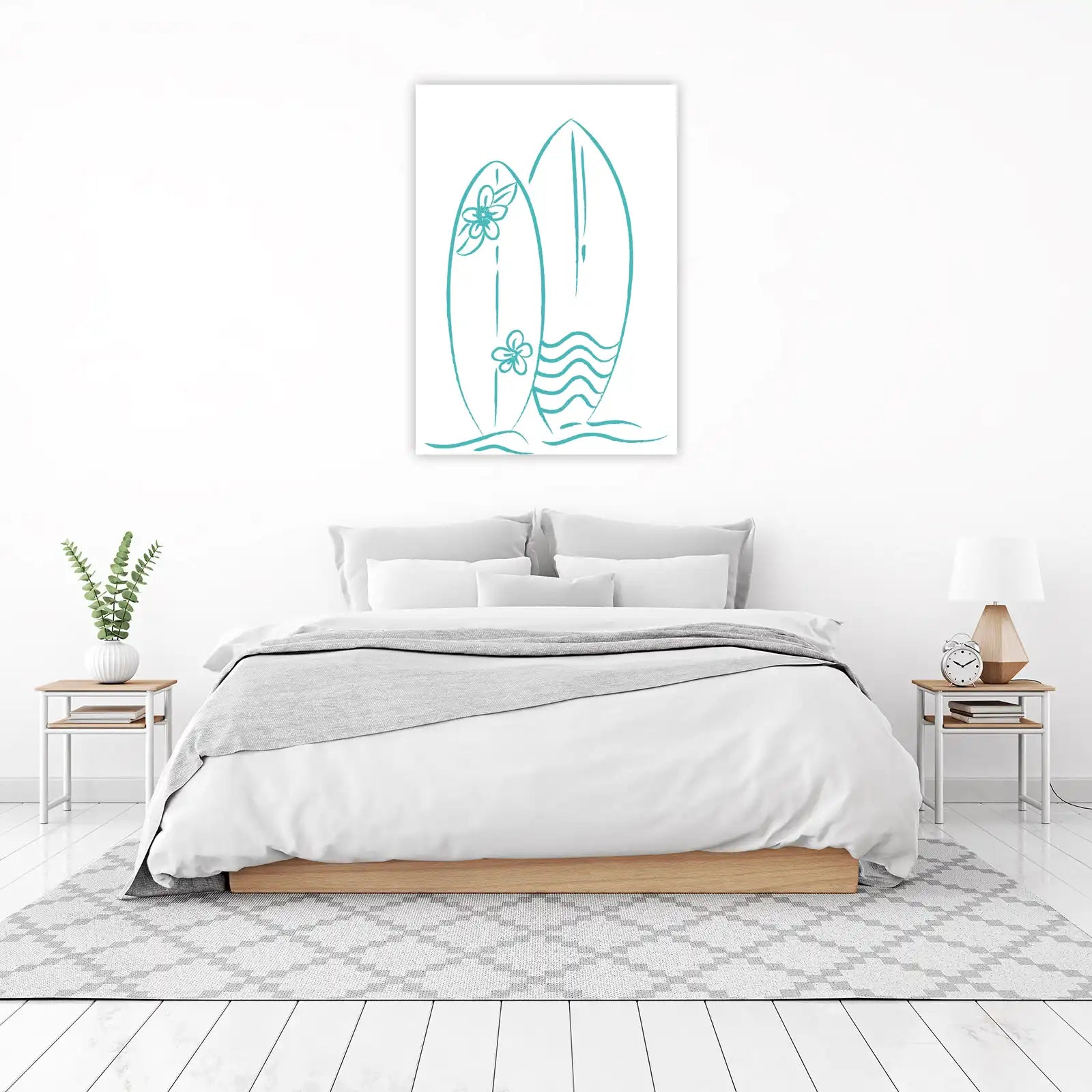 Turquoise Surfboard Duo Wall Art