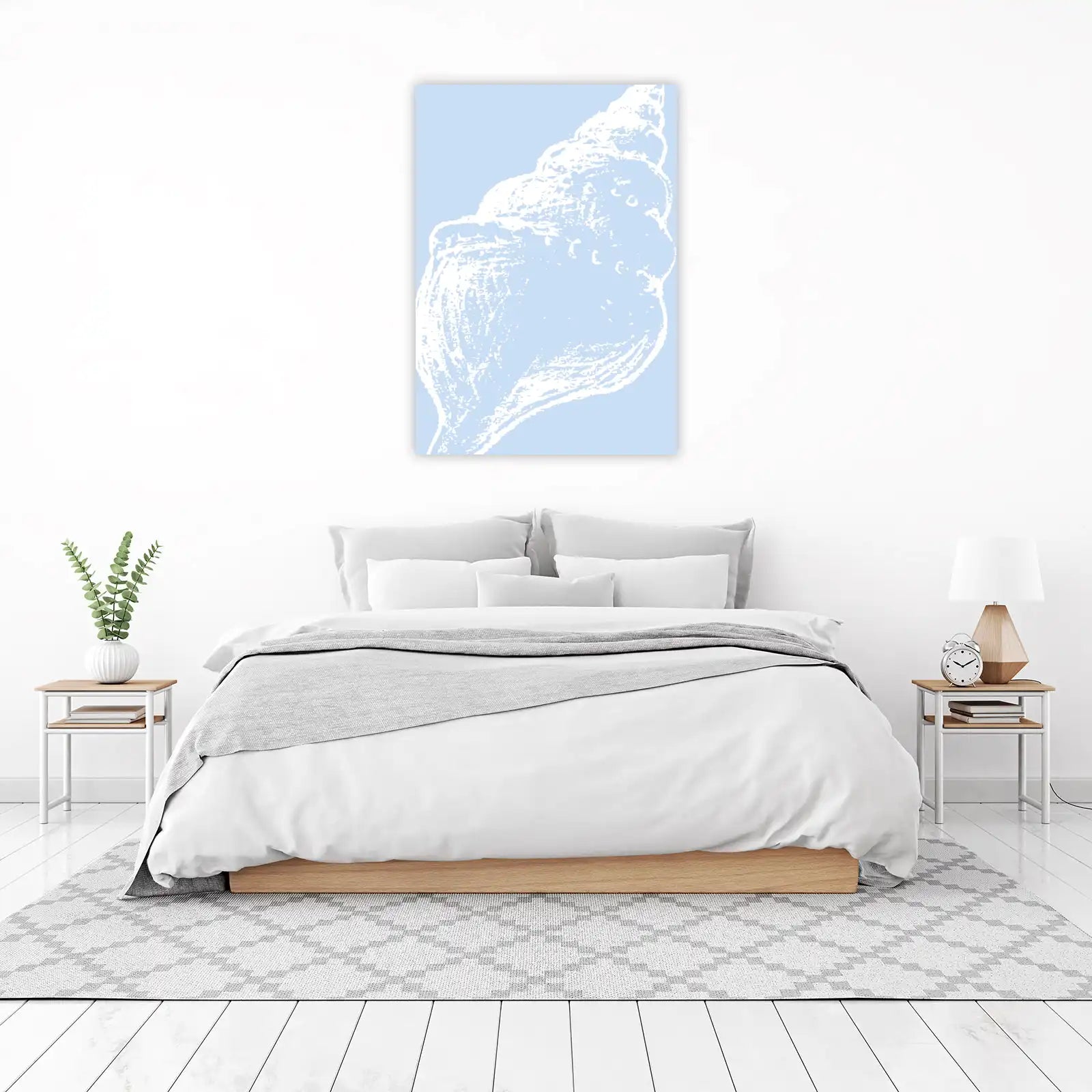 Serene Seashell Sketch Art Wall Art