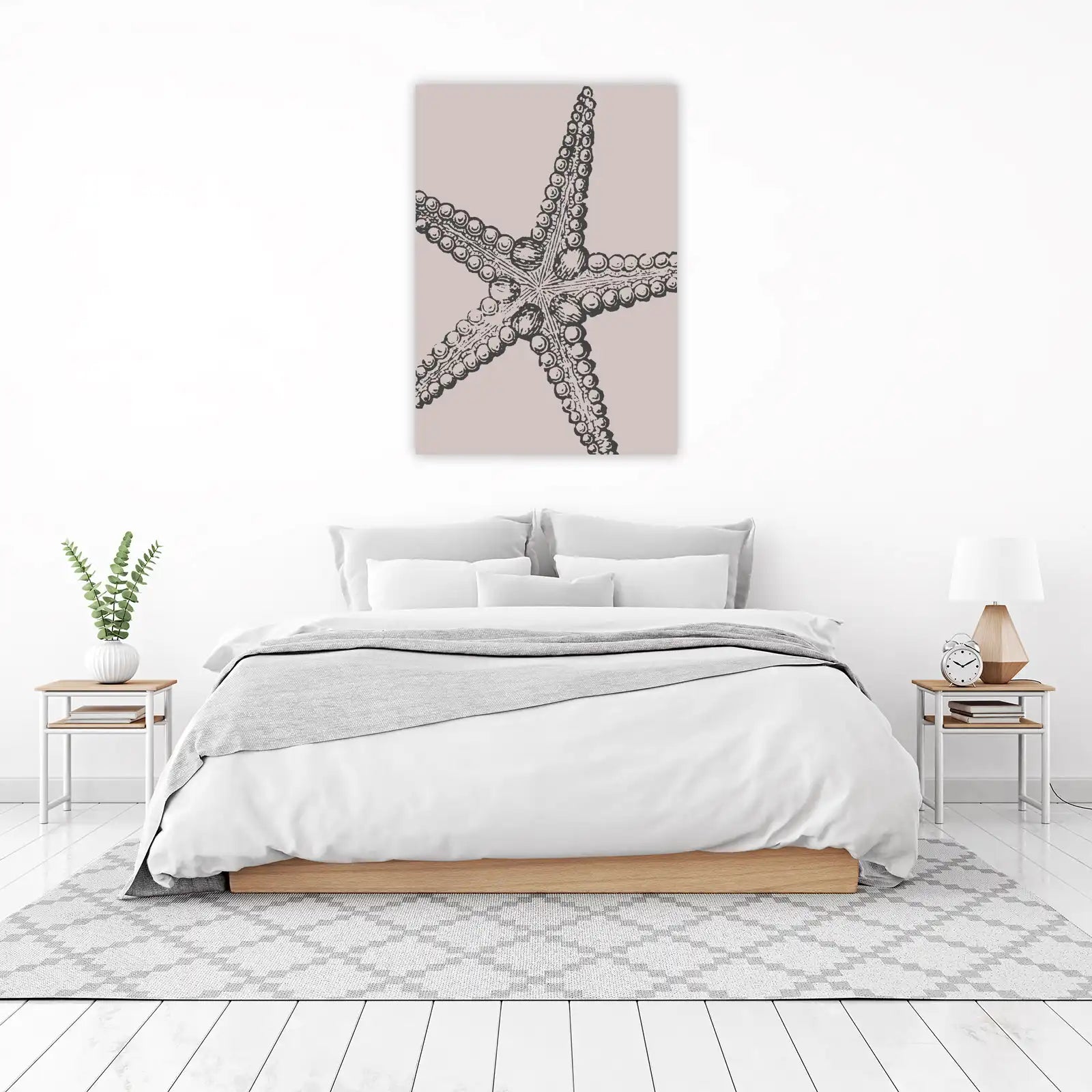 Vintage Starfish Botanical Illustration Wall Art