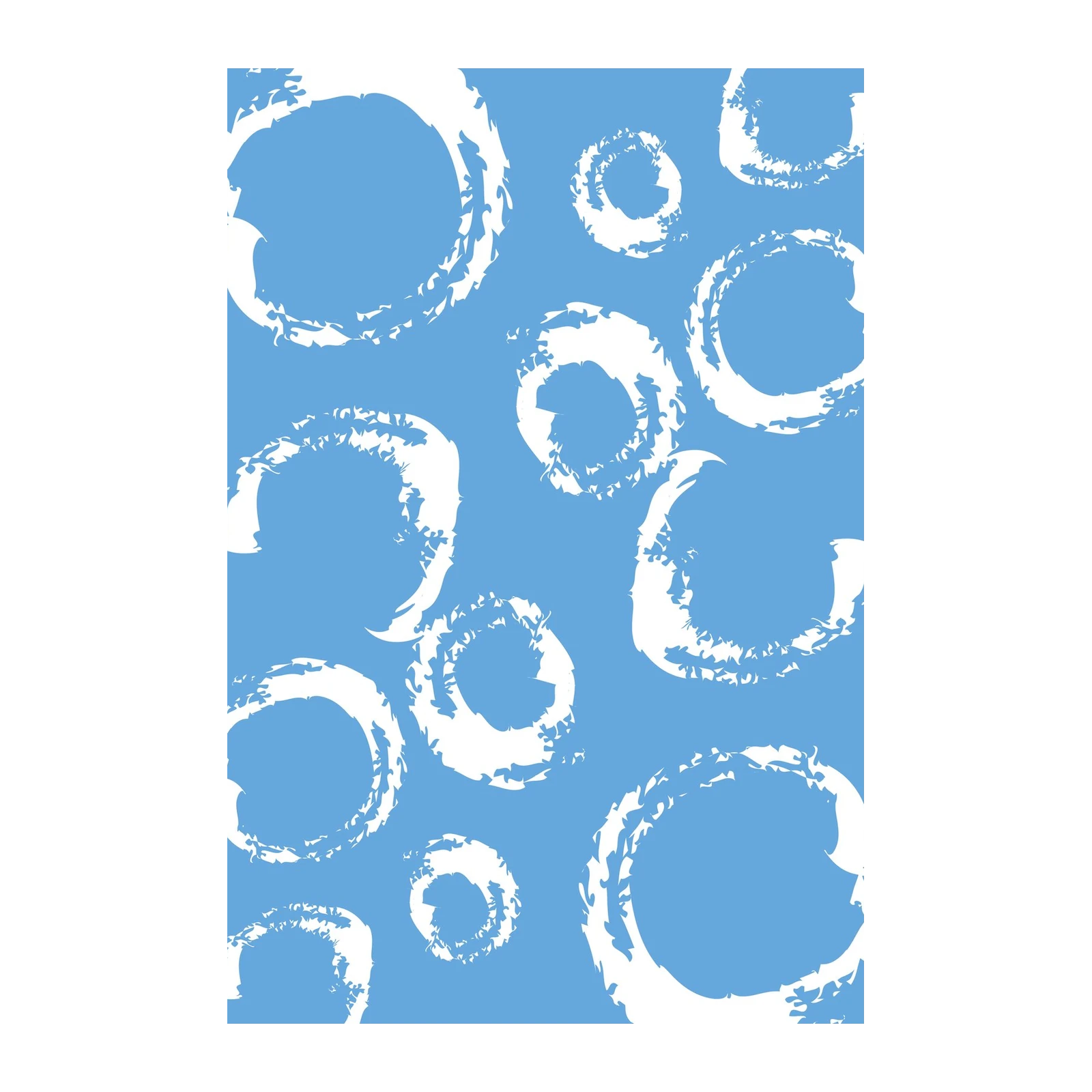 Abstract Blue Circles Wall Art