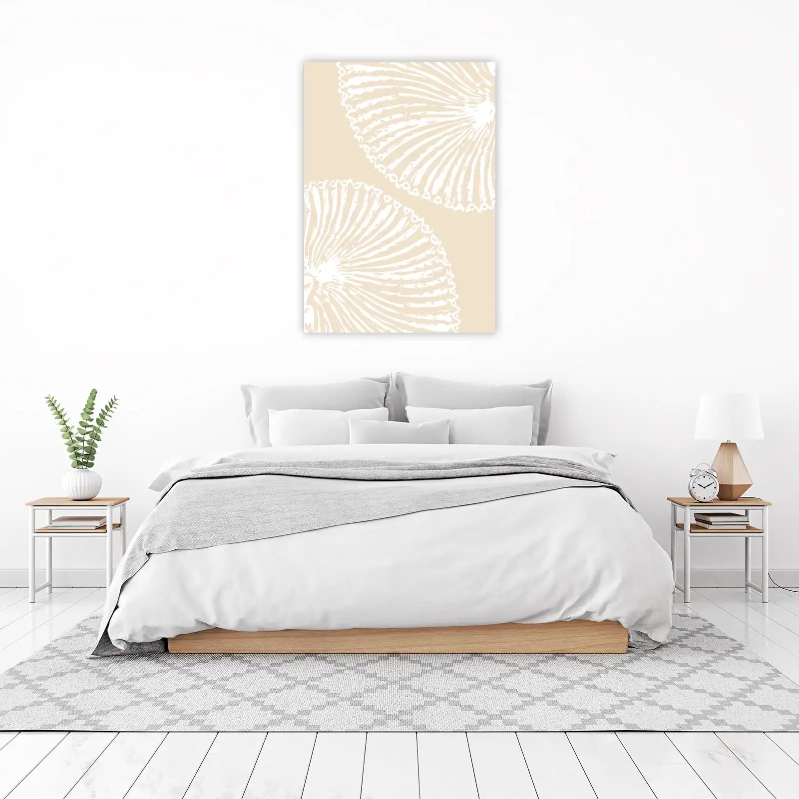 Elegant Fan Botanical Print Wall Art