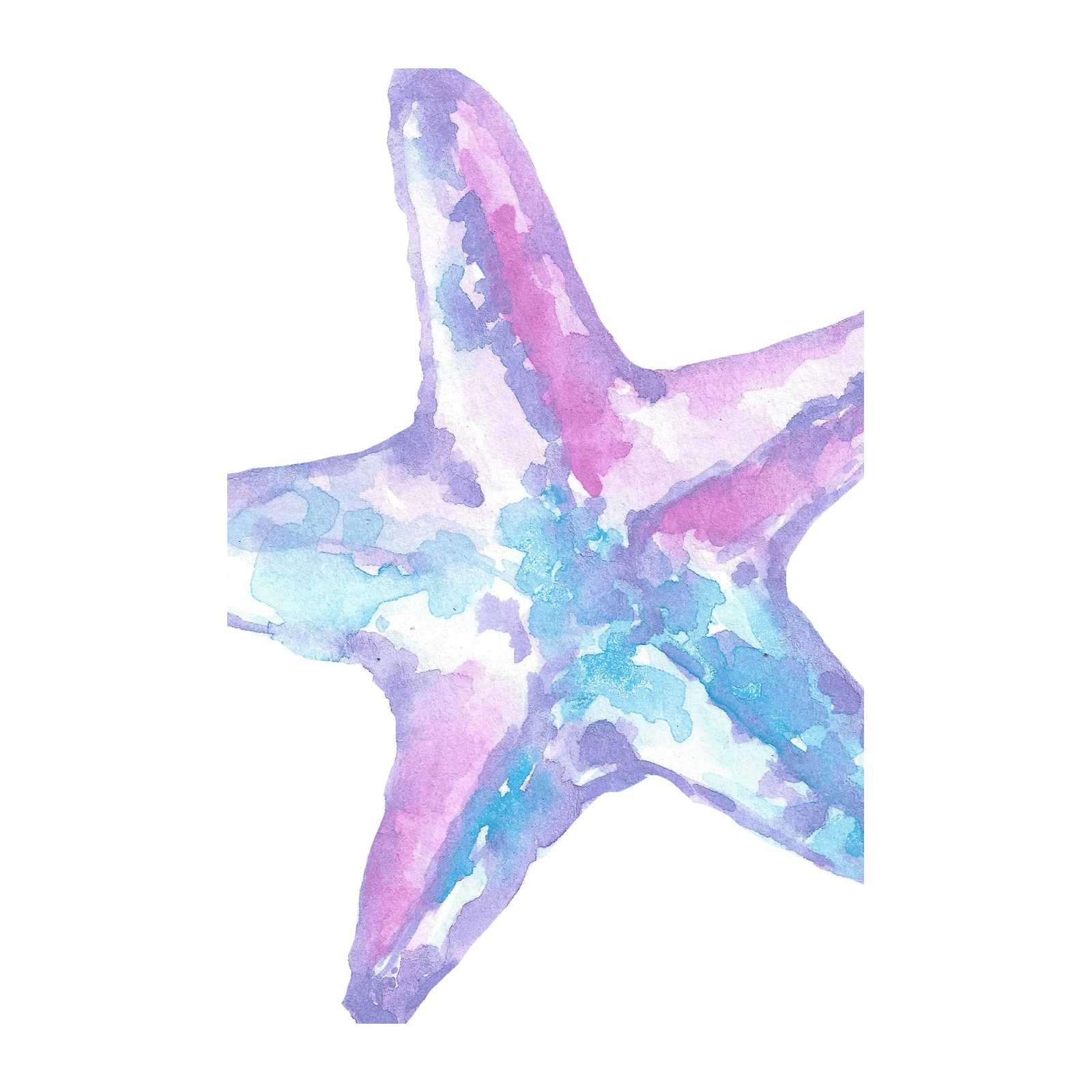 Watercolor Starfish Beach Art Wall Art
