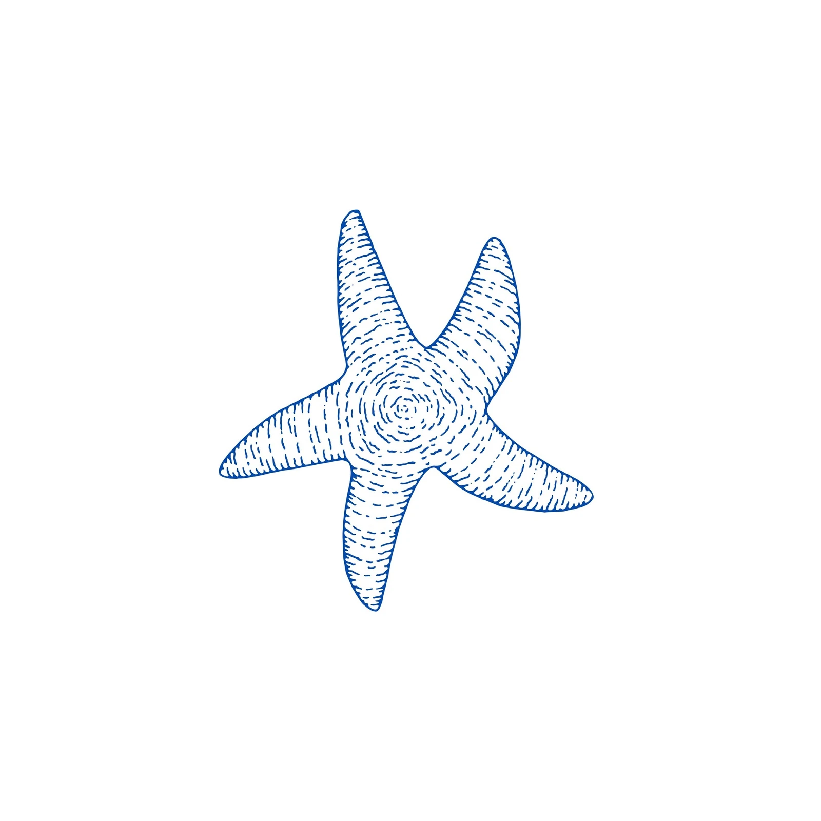 Ocean Starfish Nautical Blue Line Art Wall Art