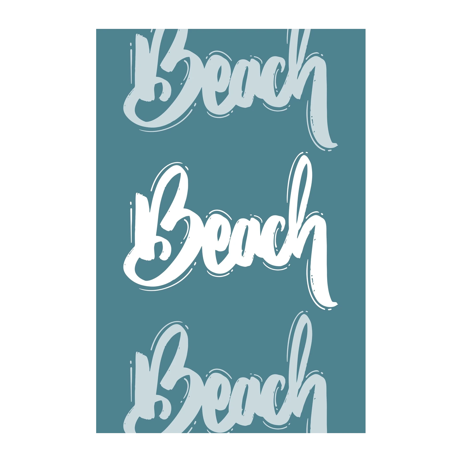 Coastal Vibes Beach Script Wall Art