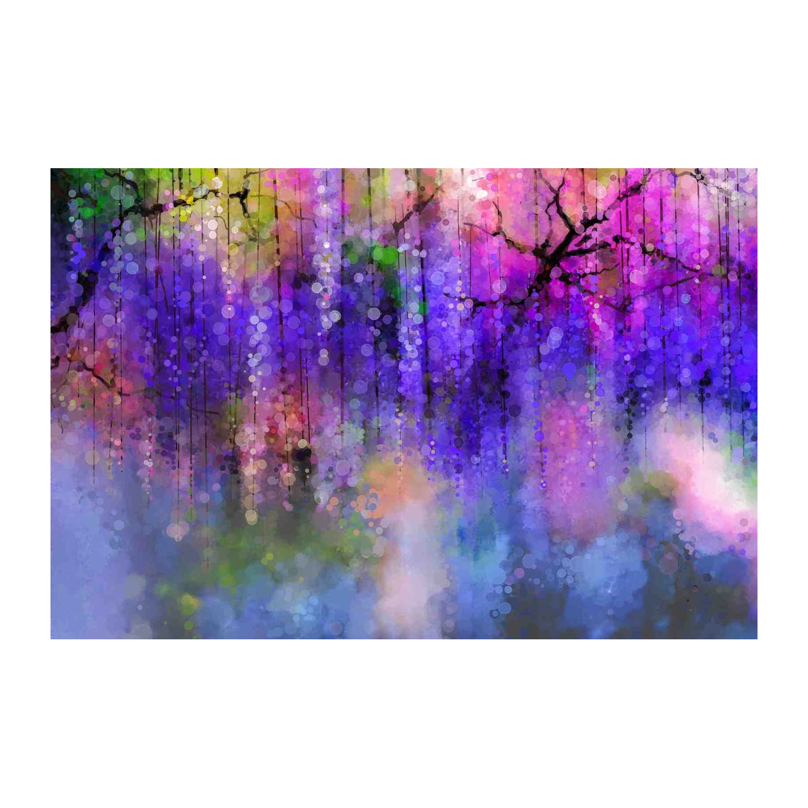 Vibrant Wisteria Blossom Wall Art