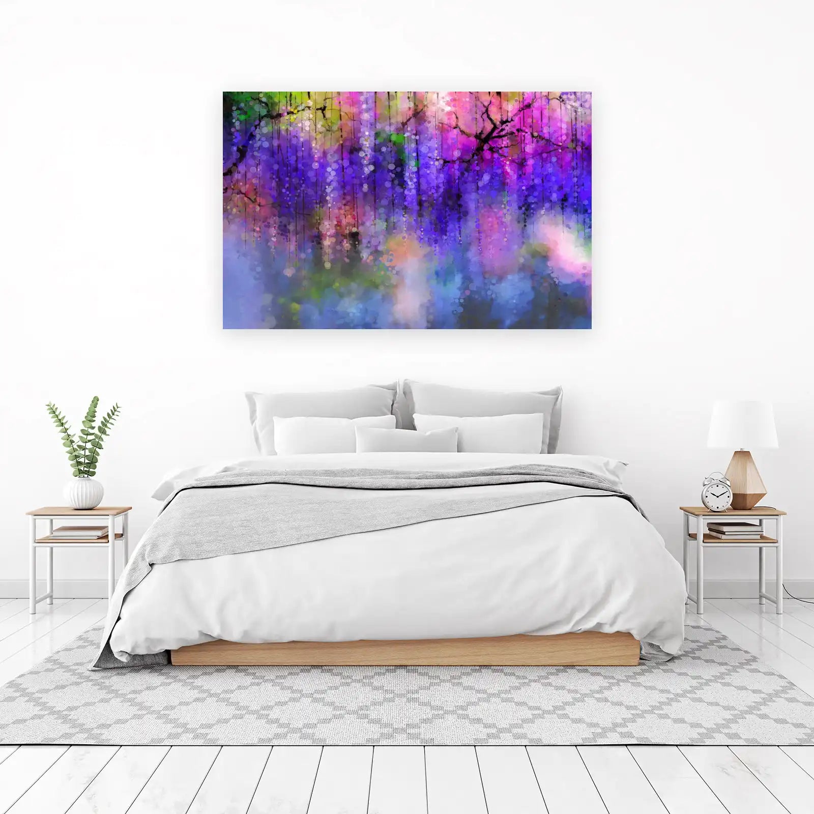 Vibrant Wisteria Blossom Wall Art
