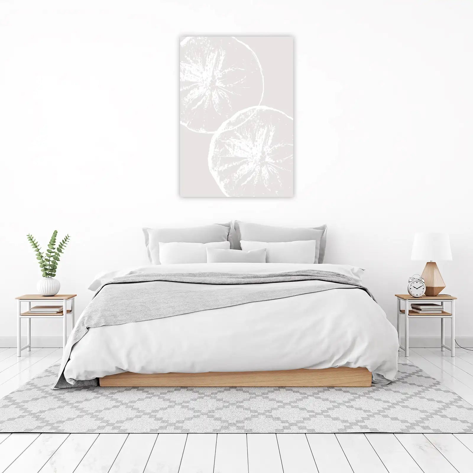 Minimalist Citrus Slices Wall Art