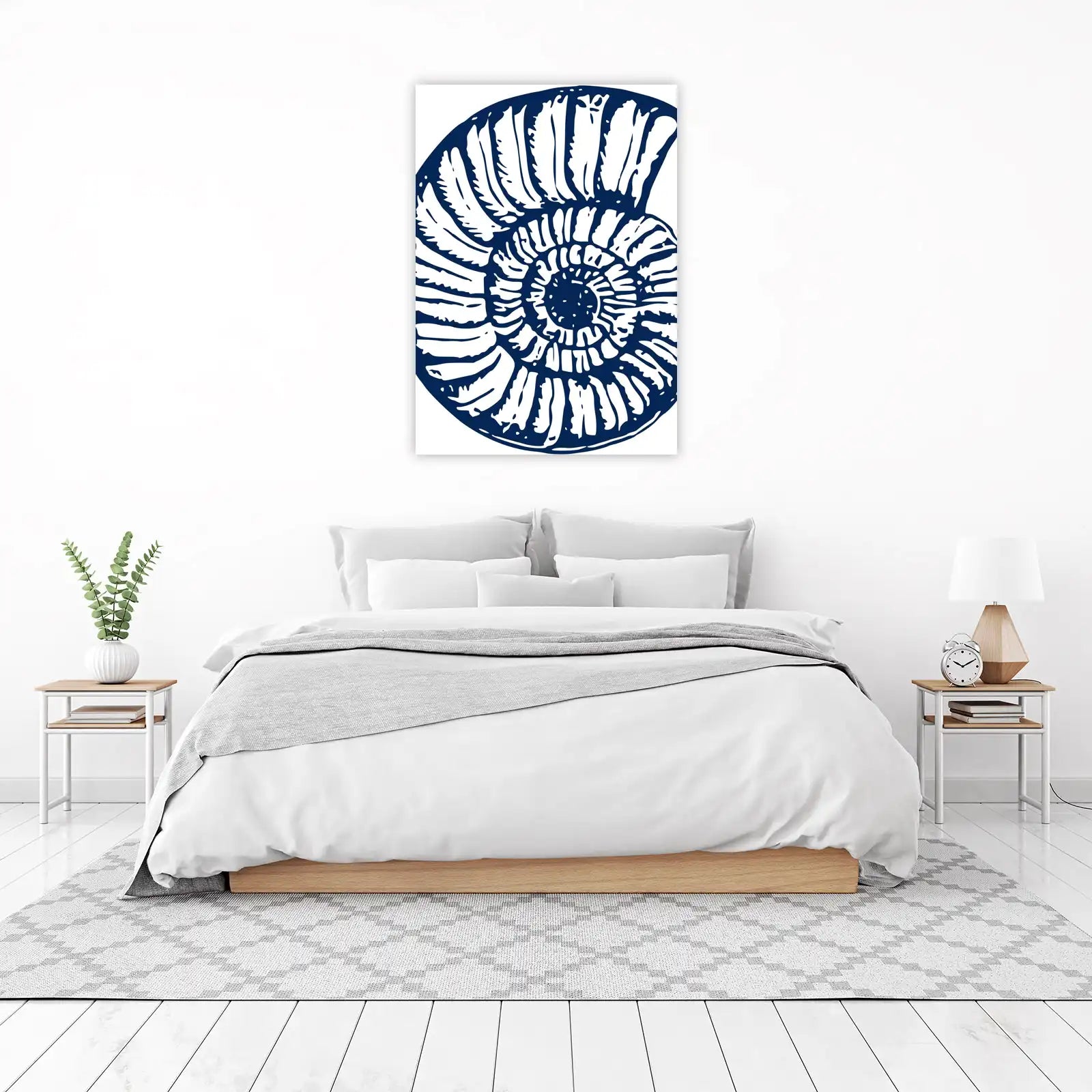 Nautical Ammonite Fossil Wall Art