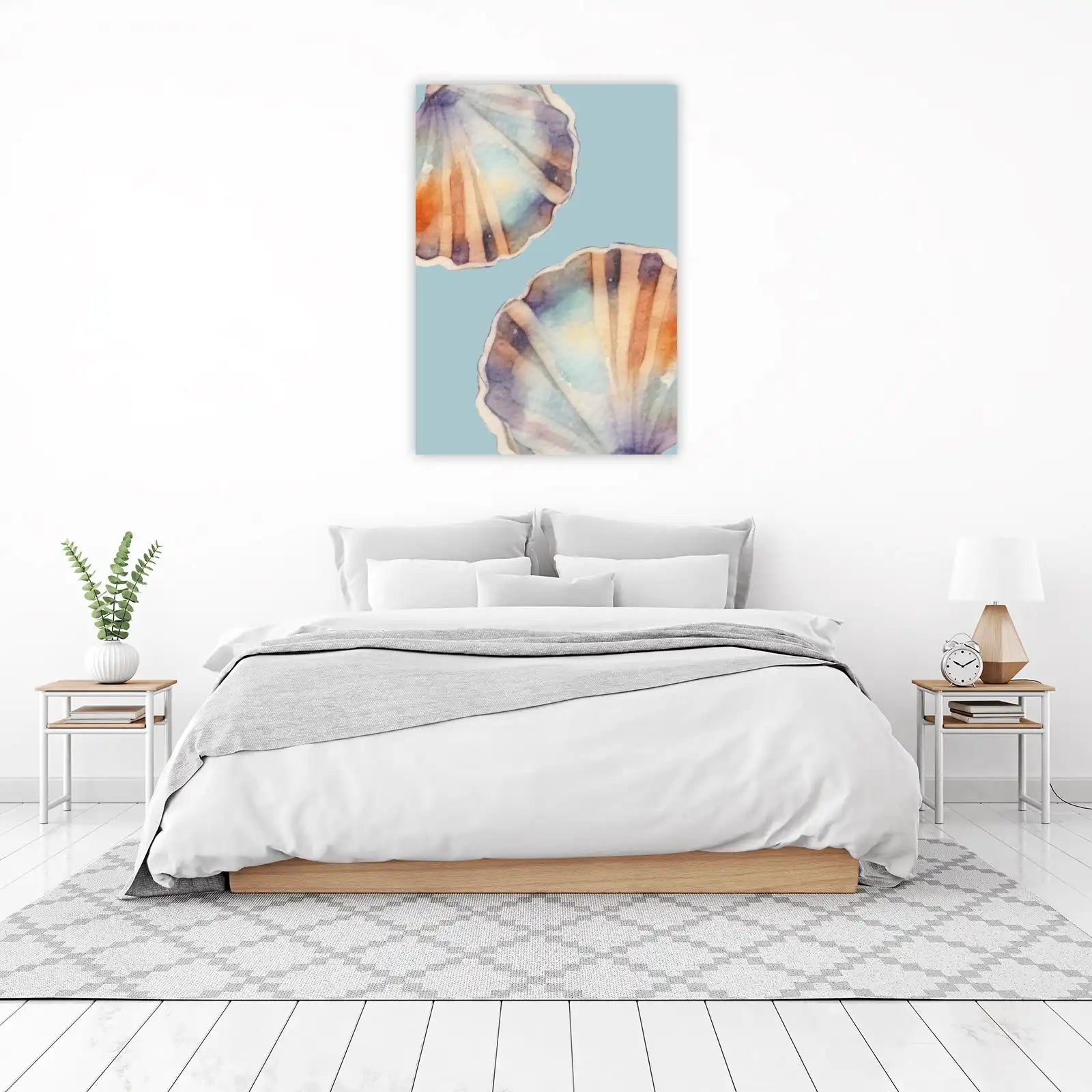 Watercolor Seashell Duo Wall Art