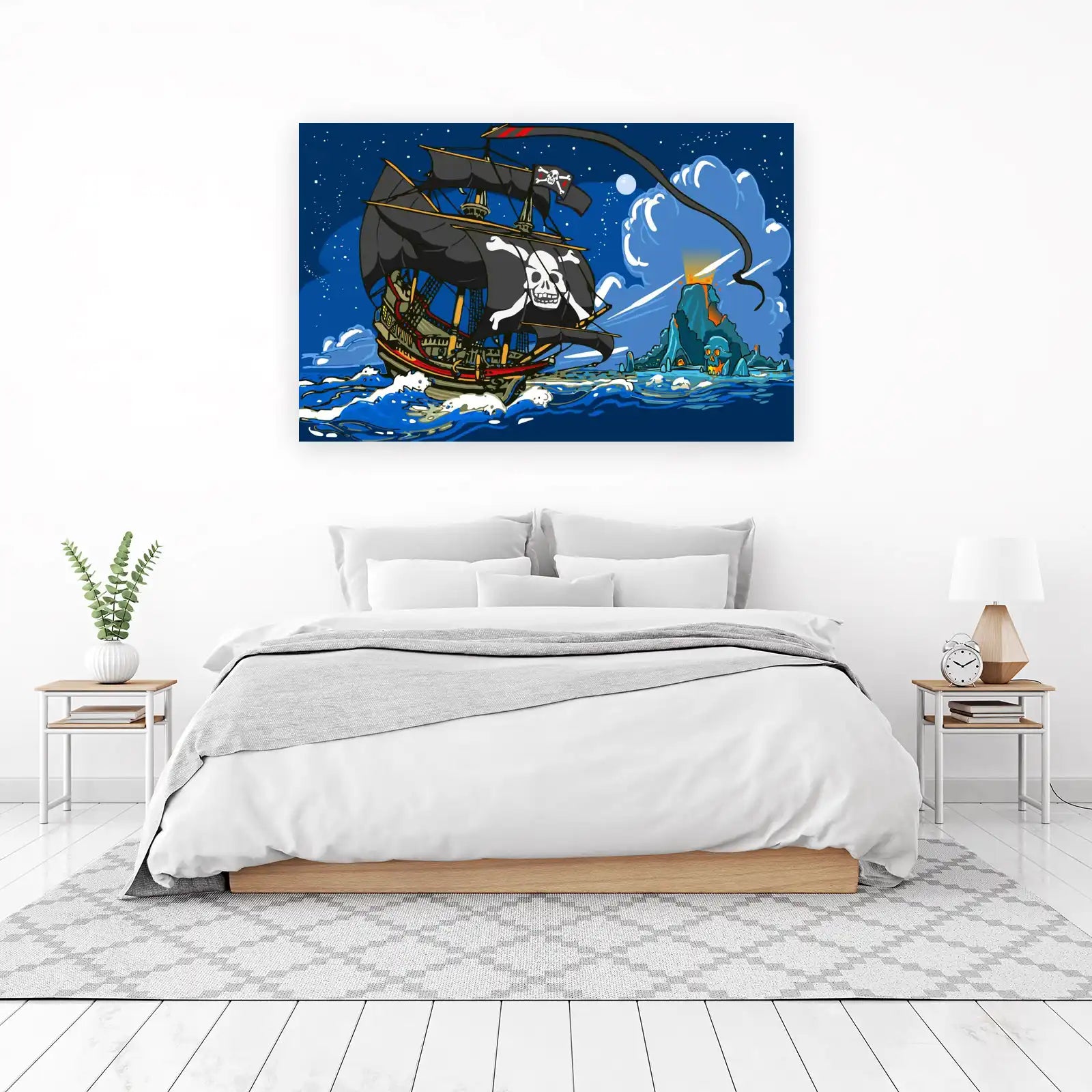 Pirate Ship Adventure Skull Island Wall Art
