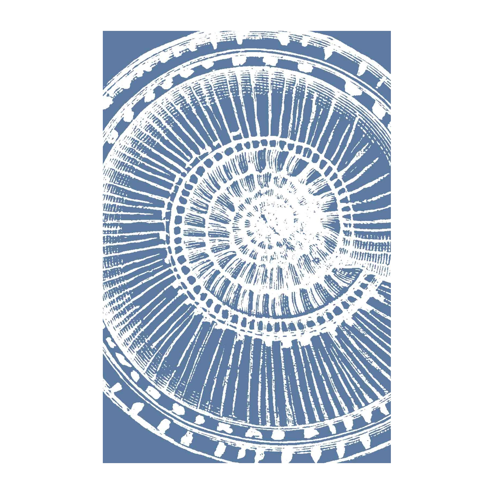 Nautical Abstract Blue & White Spiral Wall Art