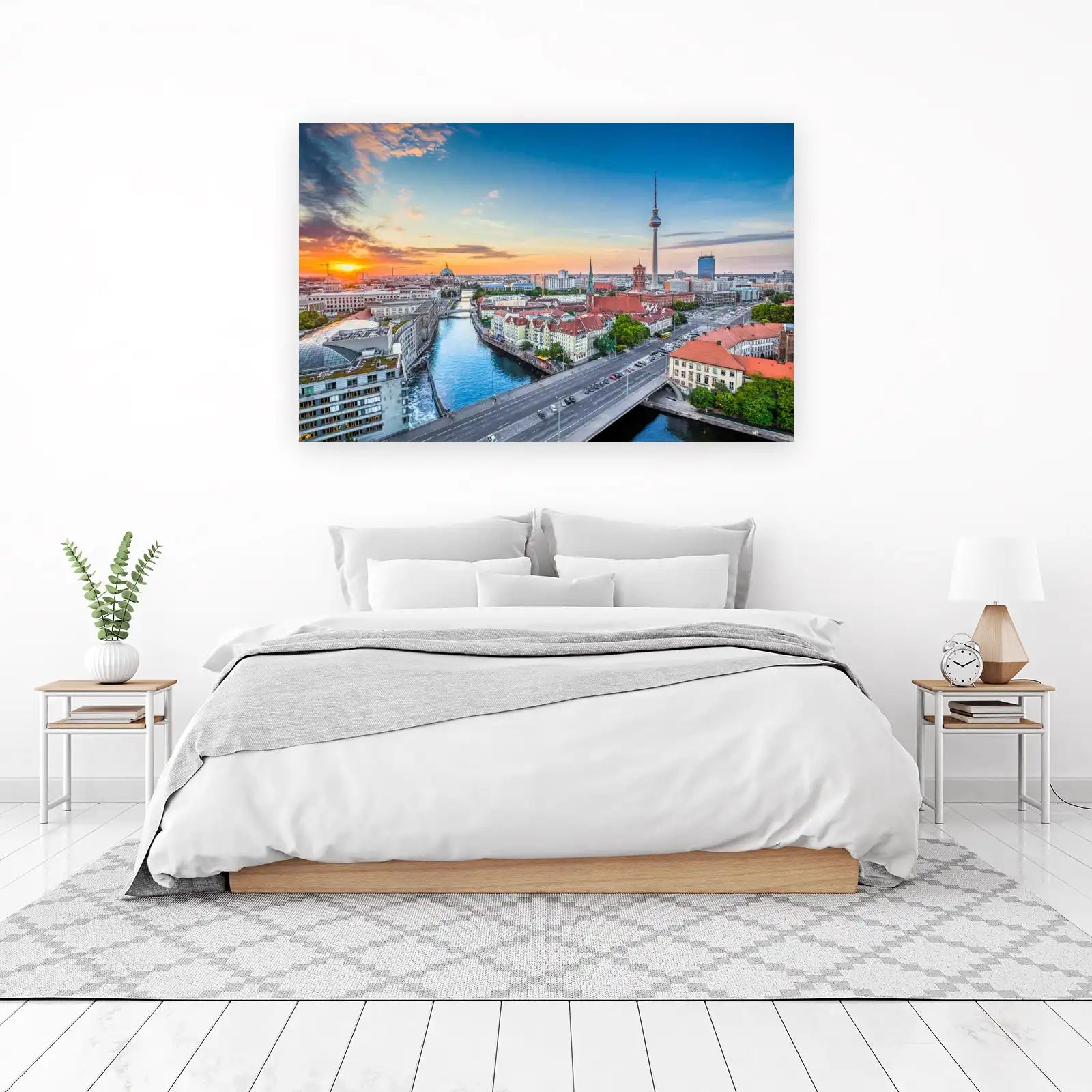 Sunset Over Berlin Skyline Wall Art