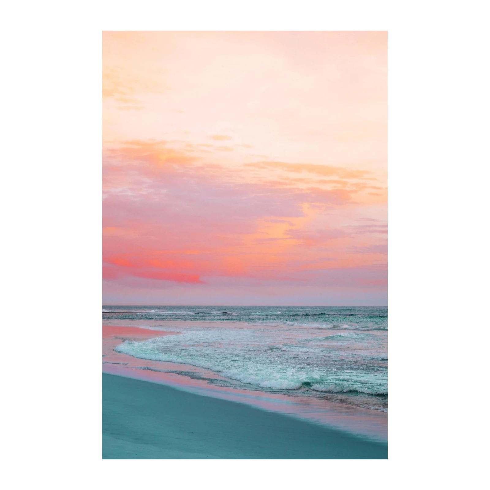 Serene Sunset Beach Wall Art Wall Art