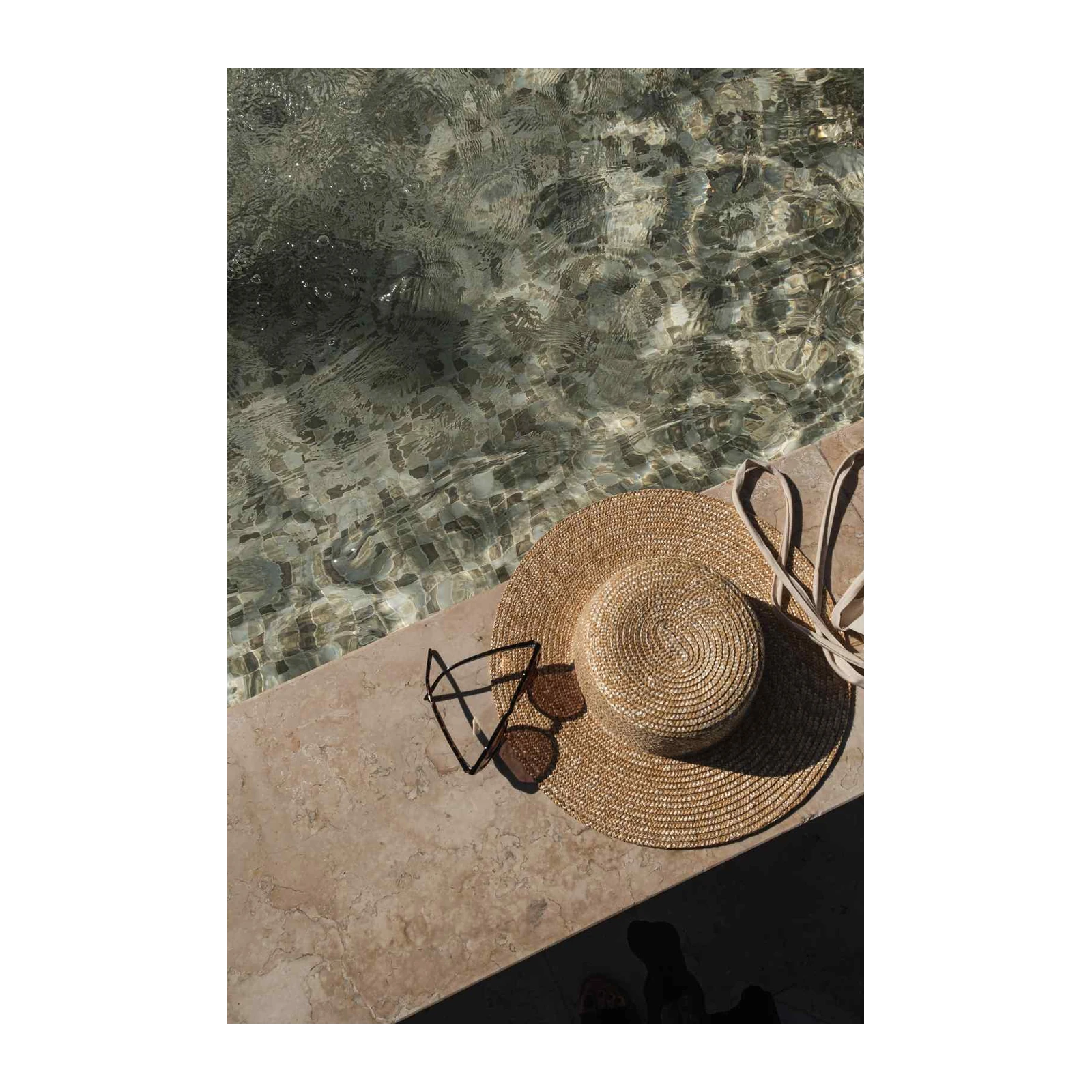 Summer Escape Poolside Straw Hat Wall Art