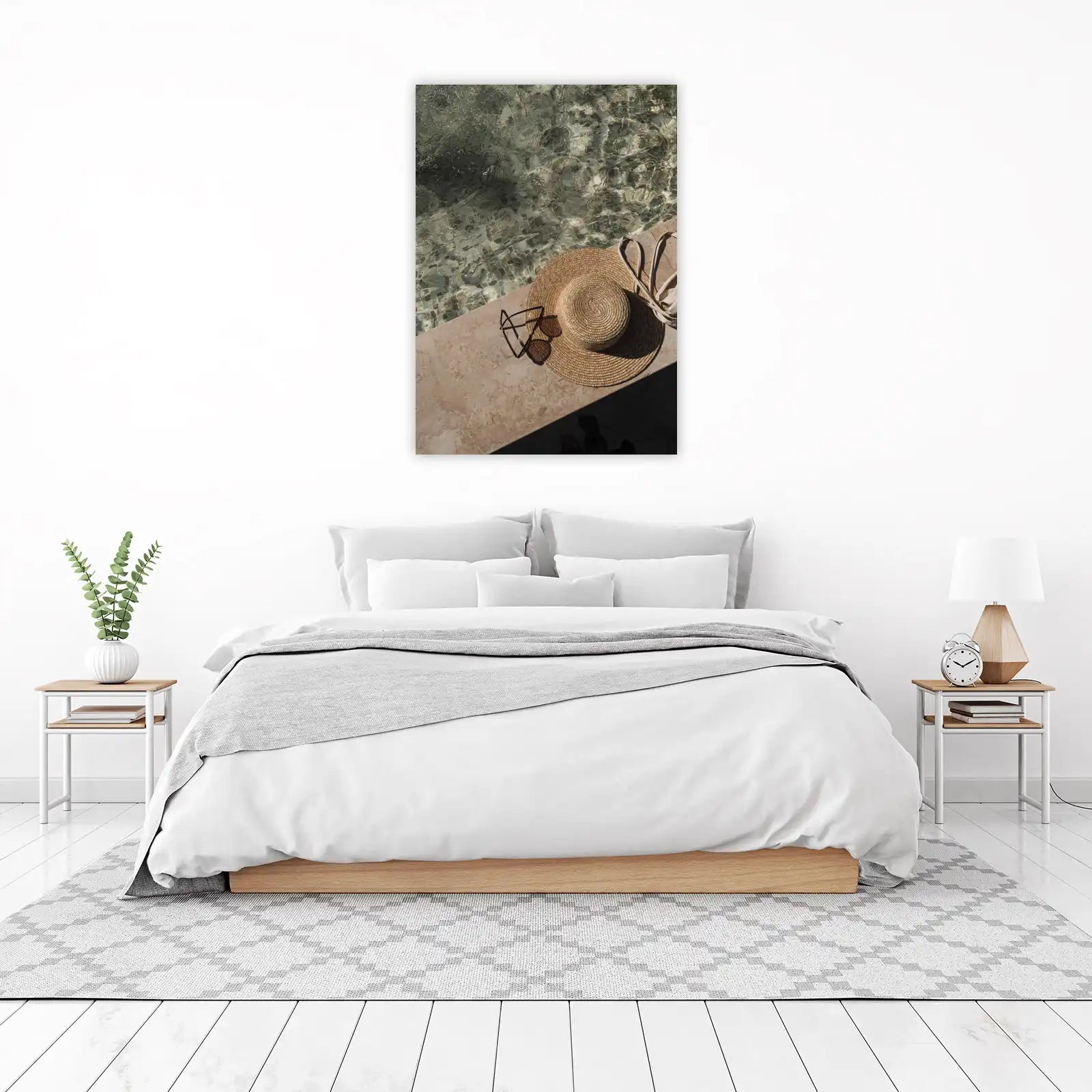 Summer Escape Poolside Straw Hat Wall Art