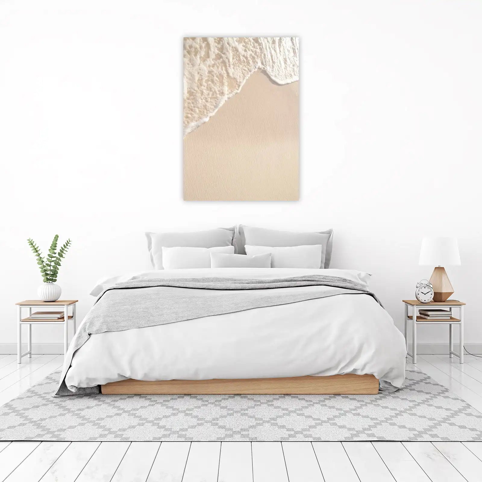 Serene Beach Wave Wall Art