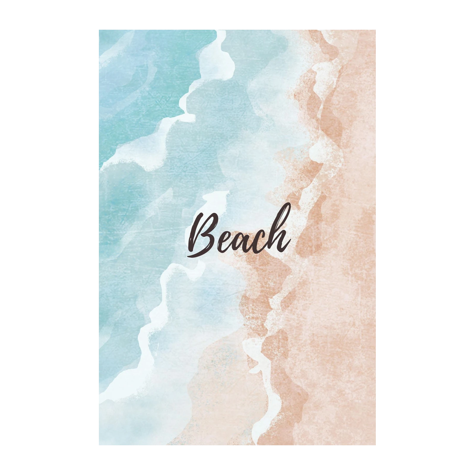 Coastal Serenity Beach Watercolor Wall Art