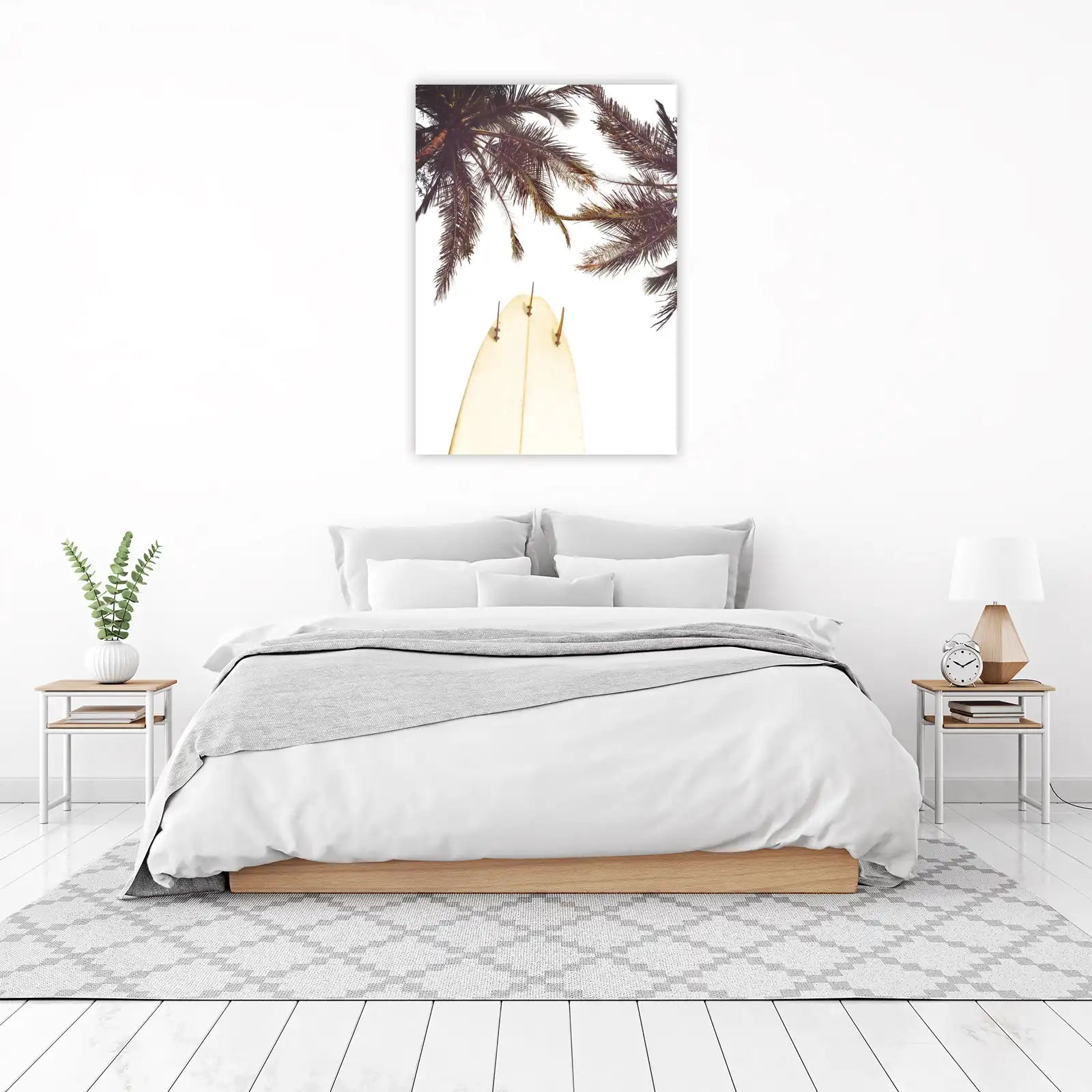 Retro Surfboard & Palm Tree Wall Art