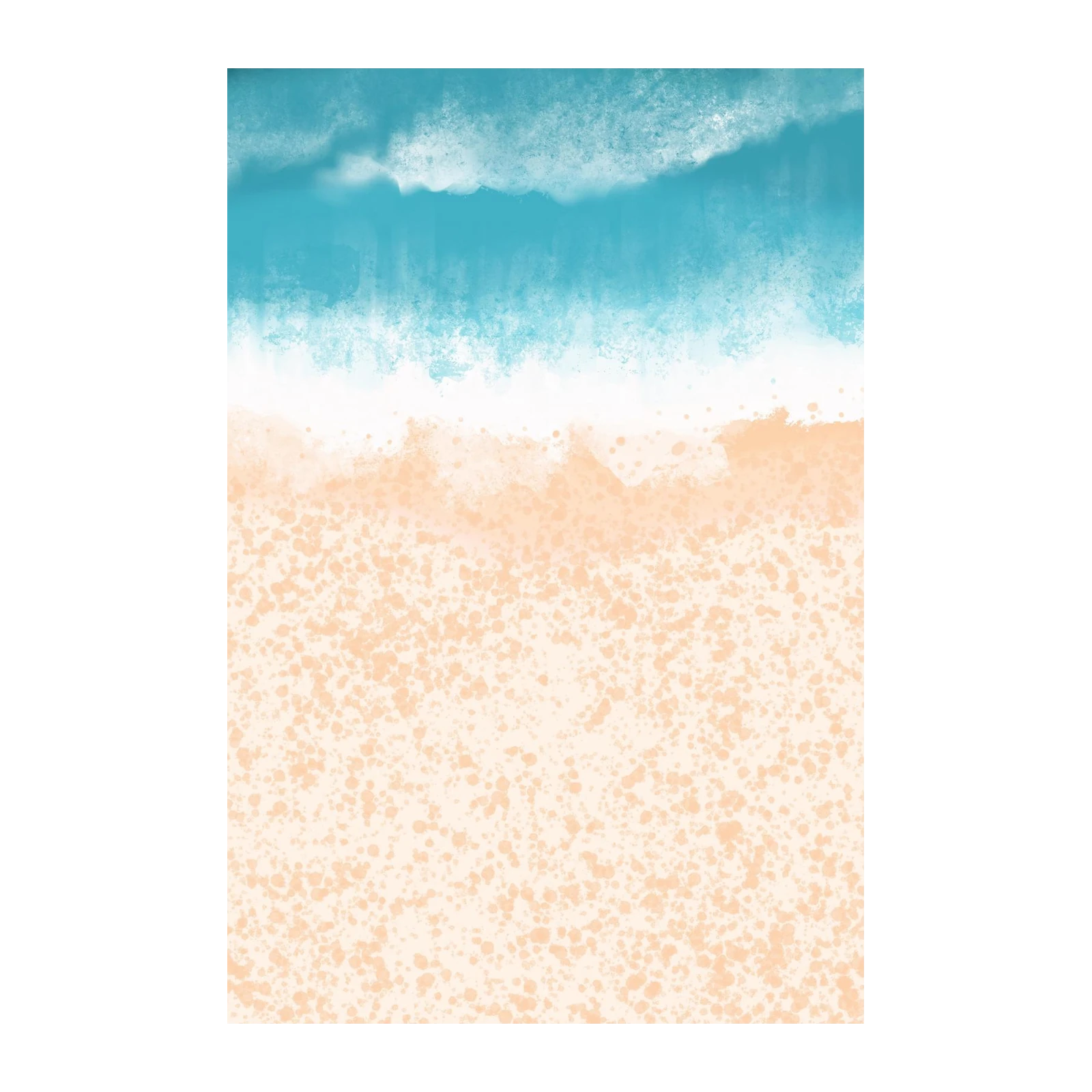 Serene Beach Wave & Sand Abstract Wall Art