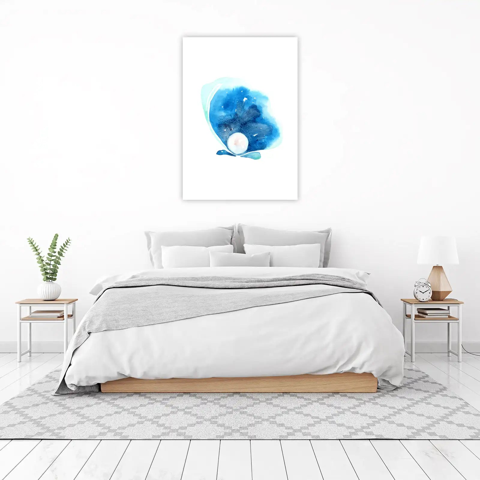 Ocean Pearl Dream Watercolor Wall Art