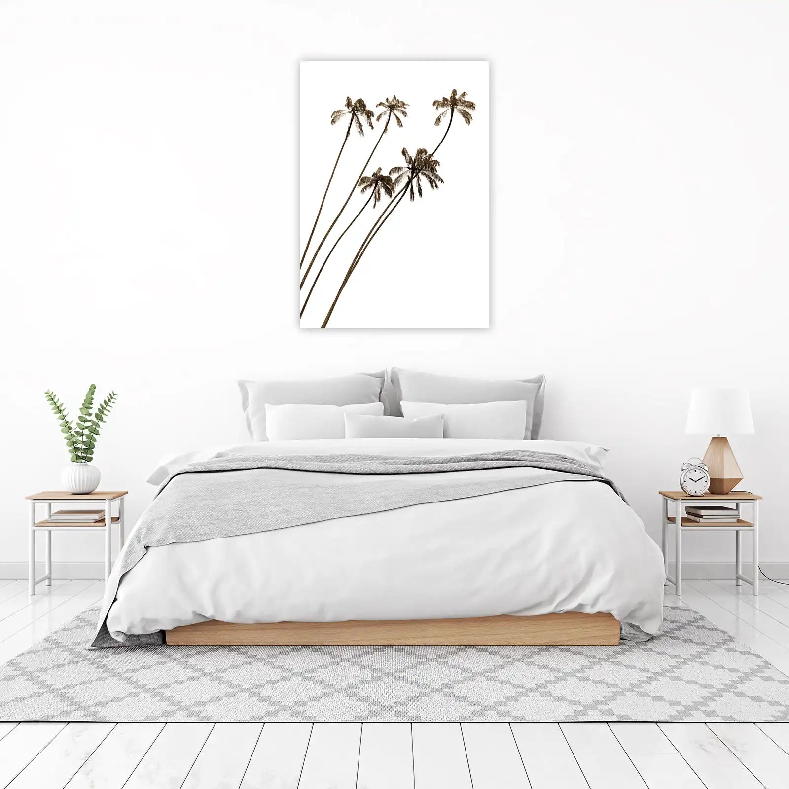 Graceful Palm Trio Sepia Wall Art