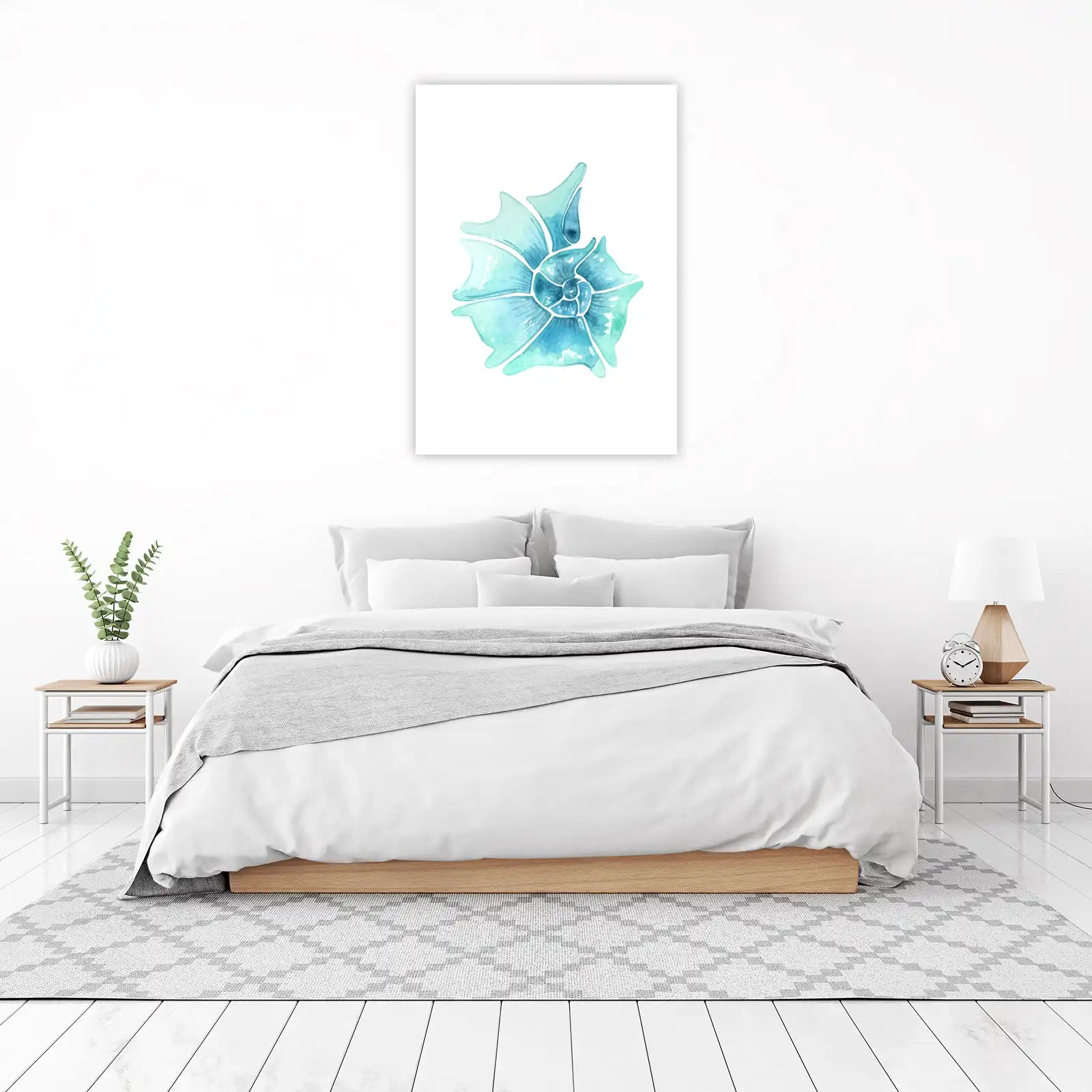 Serene Ocean Swirl Nautilus Wall Art