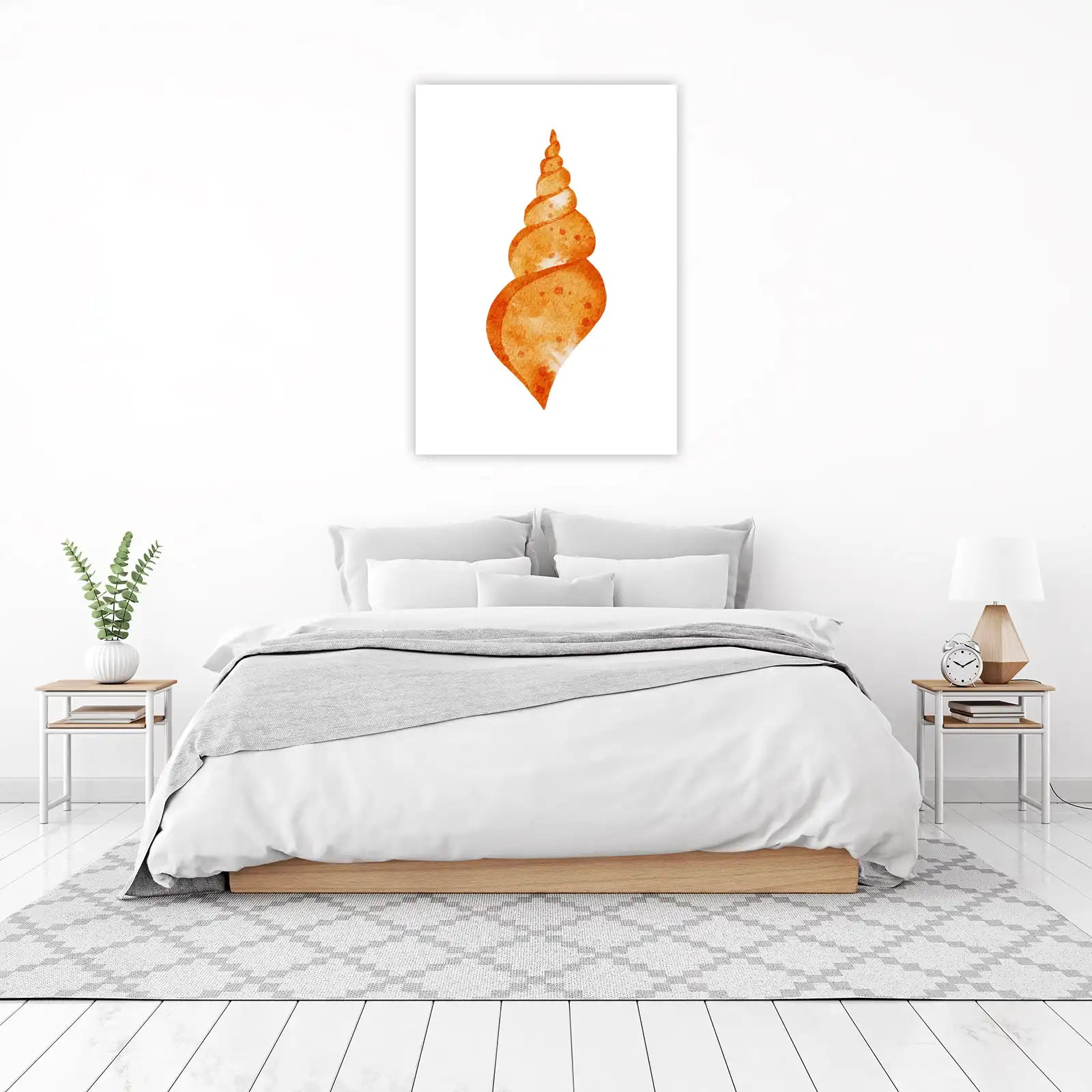 Watercolor Seashell Art Wall Art