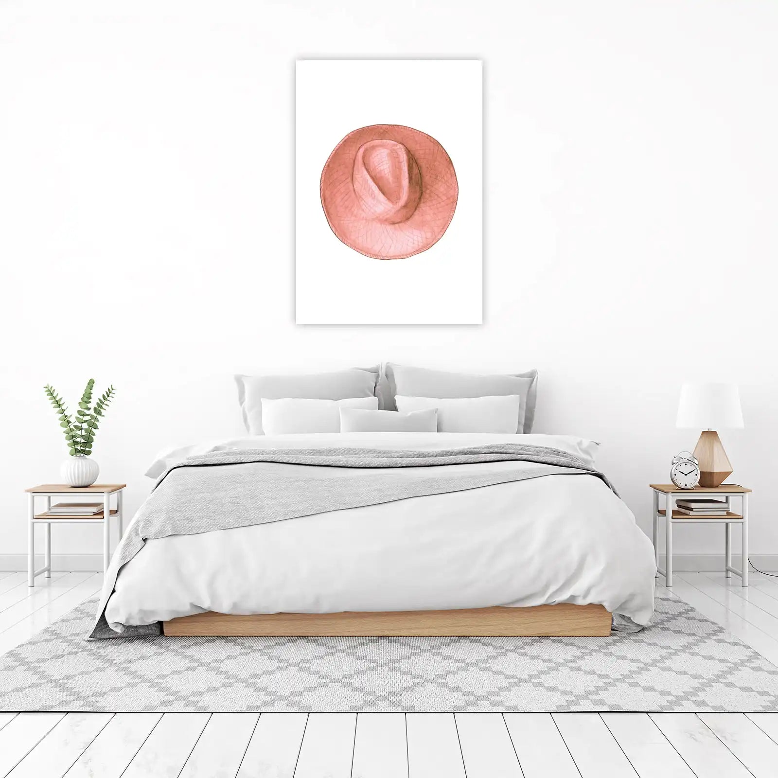 Bohemian Fedora Watercolor Wall Art