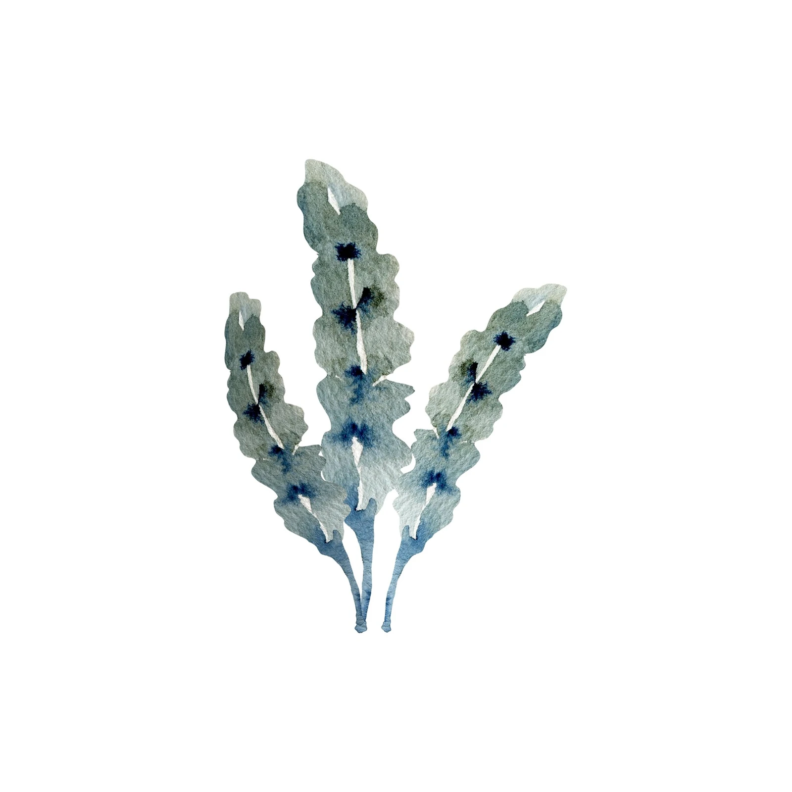 Abstract Blue Green Botanical Wall Art