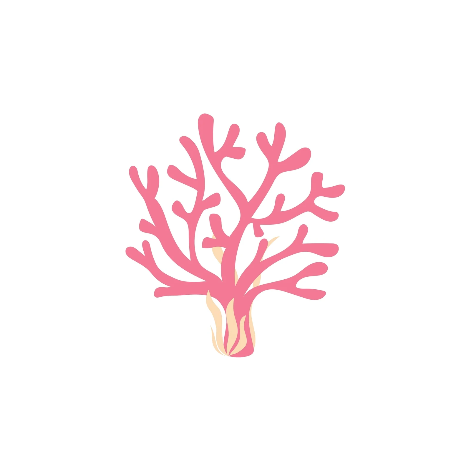 Coral Branch Pink Ocean Wall Art Wall Art