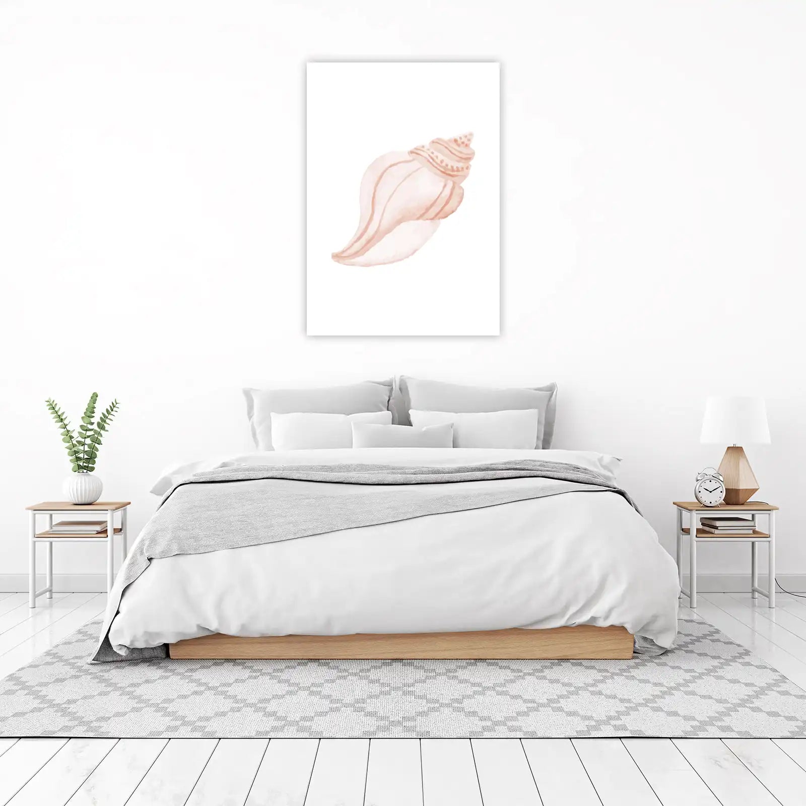 Serene Seashell Watercolor Wall Art