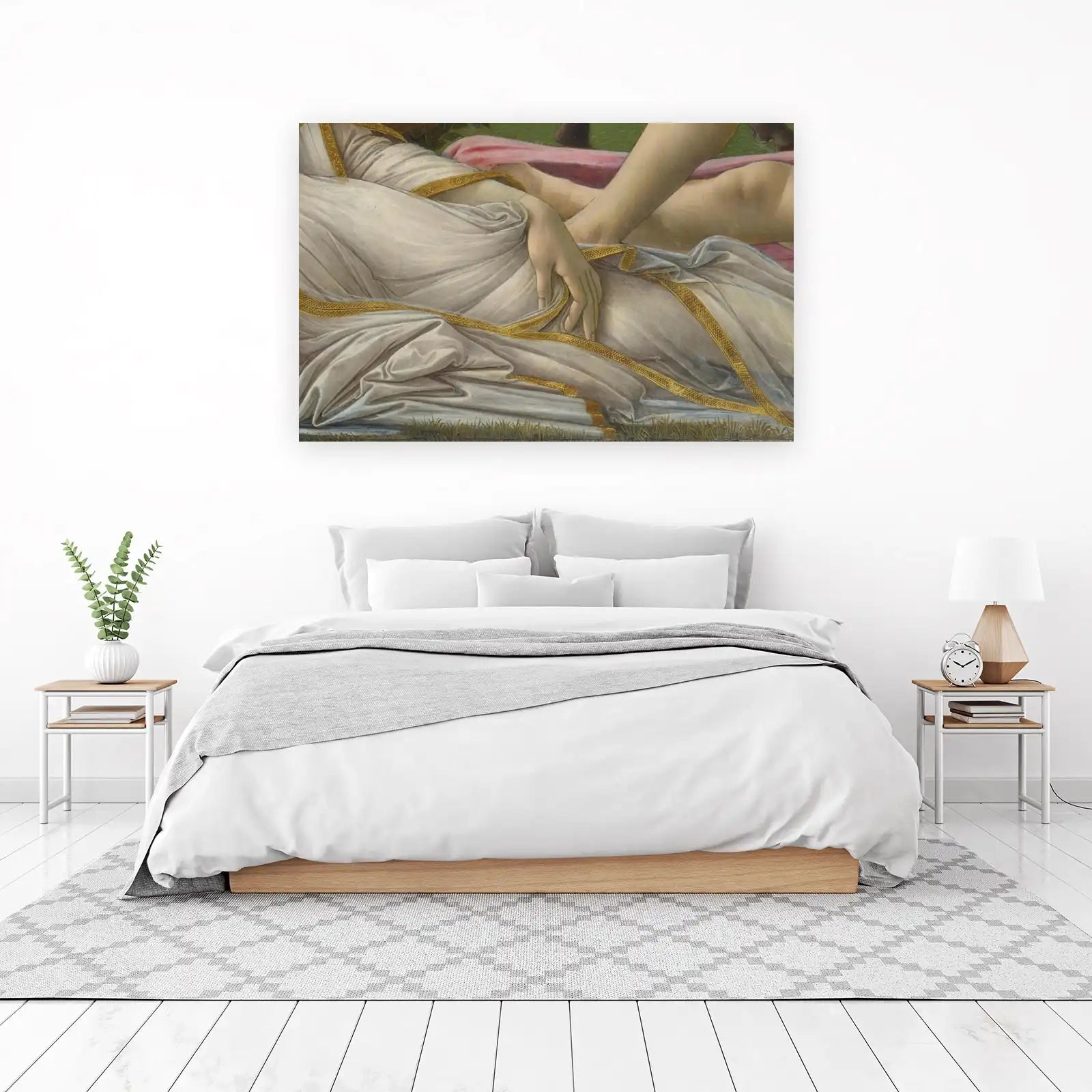 Elegant Reclining Figure Gold Trim Wall Art