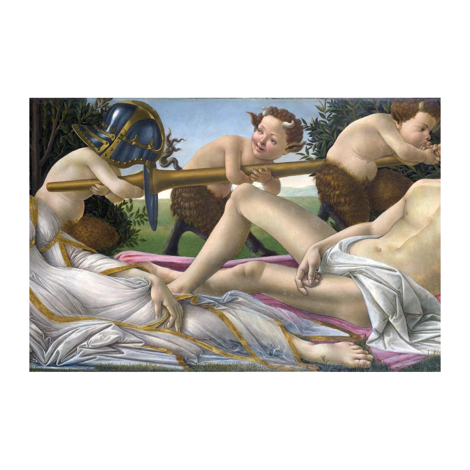 Botticelli's Venus & The Triumph of Love Wall Art