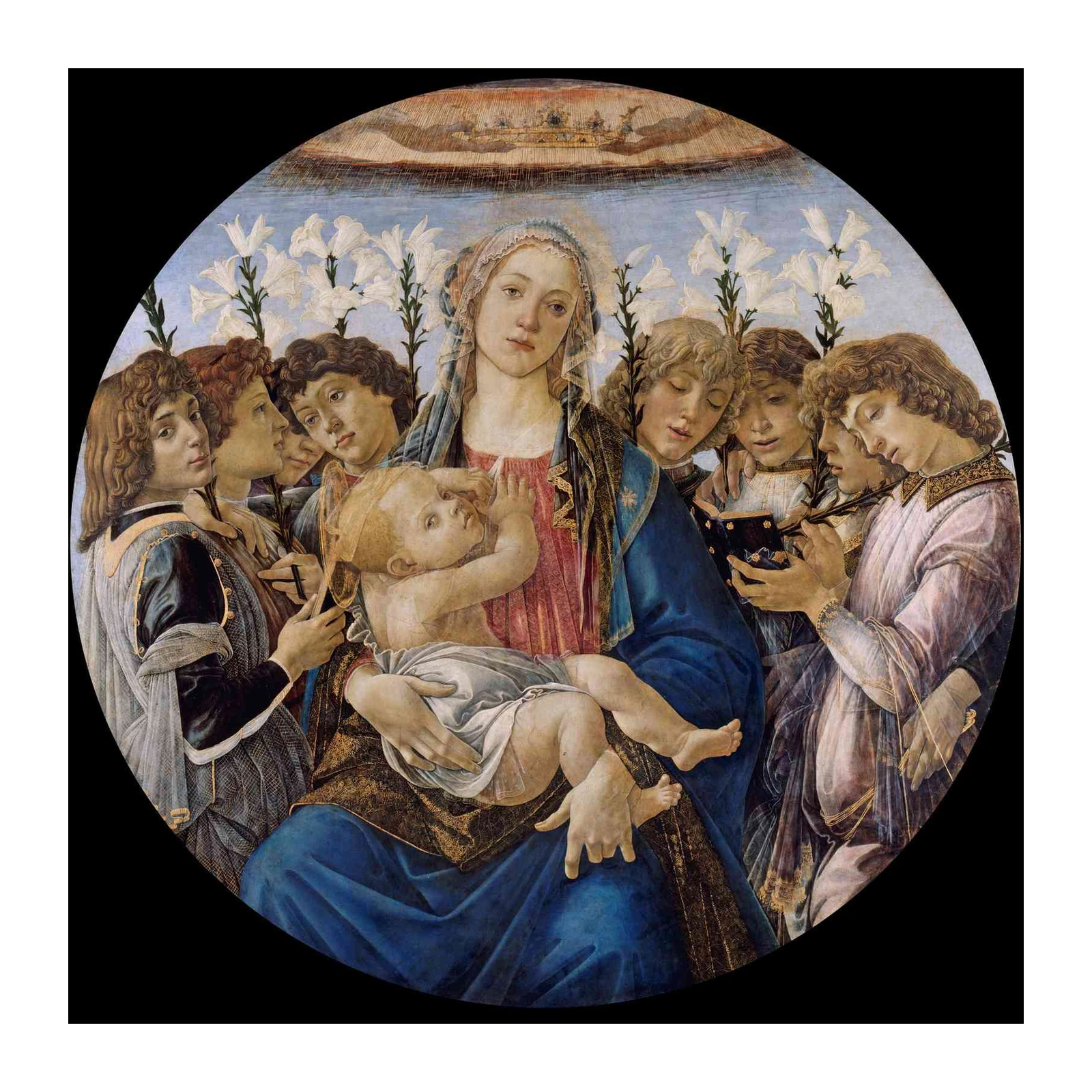 Madonna and Child with Angels Renaissance Wall Art