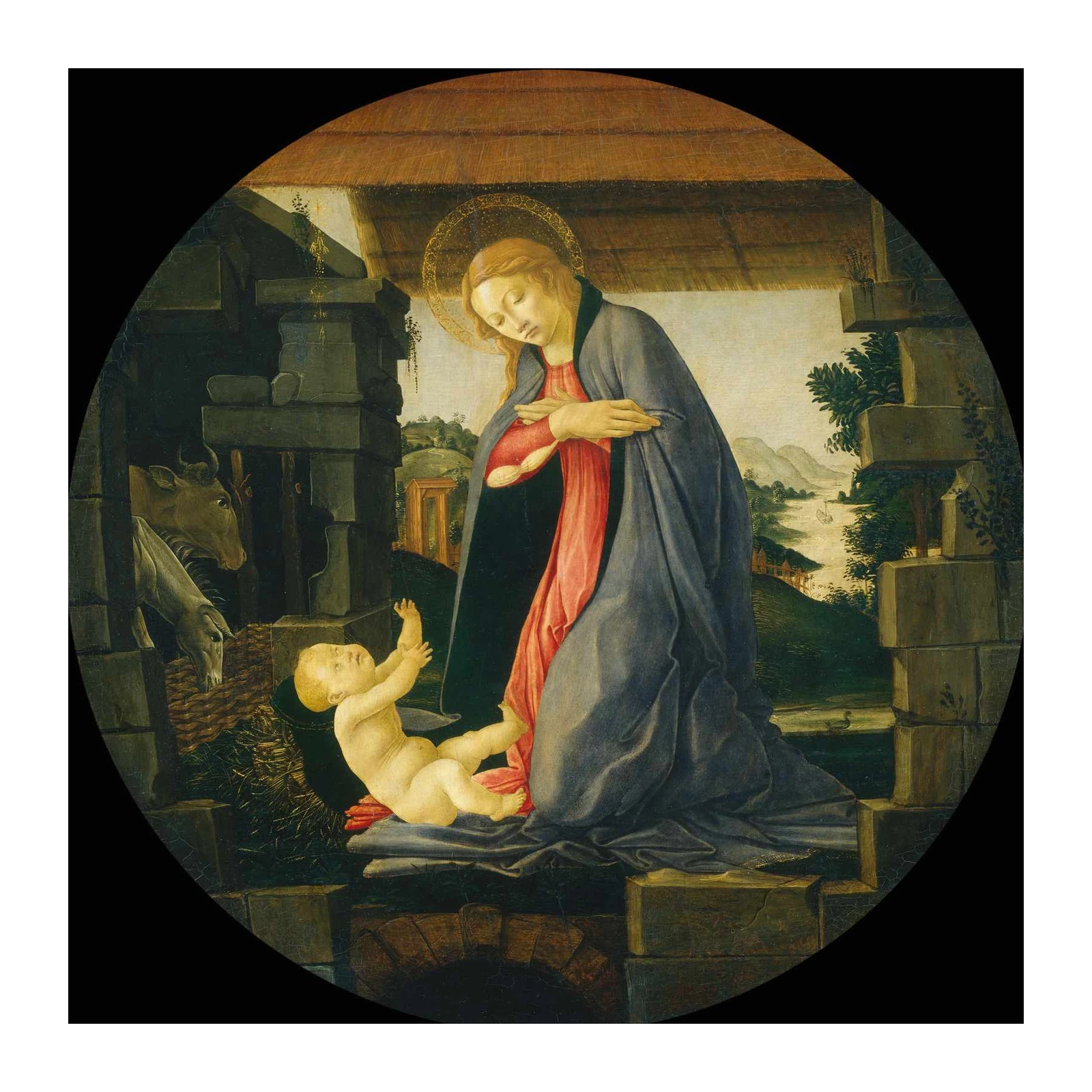 Madonna and Child Nativity Oil Painting Wall Art