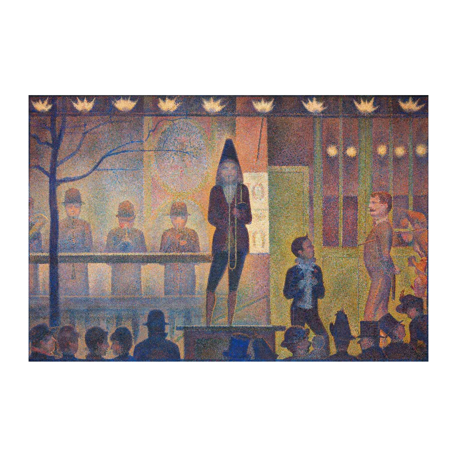 Vibrant Evening Circus Neo-Impressionist Wall Art