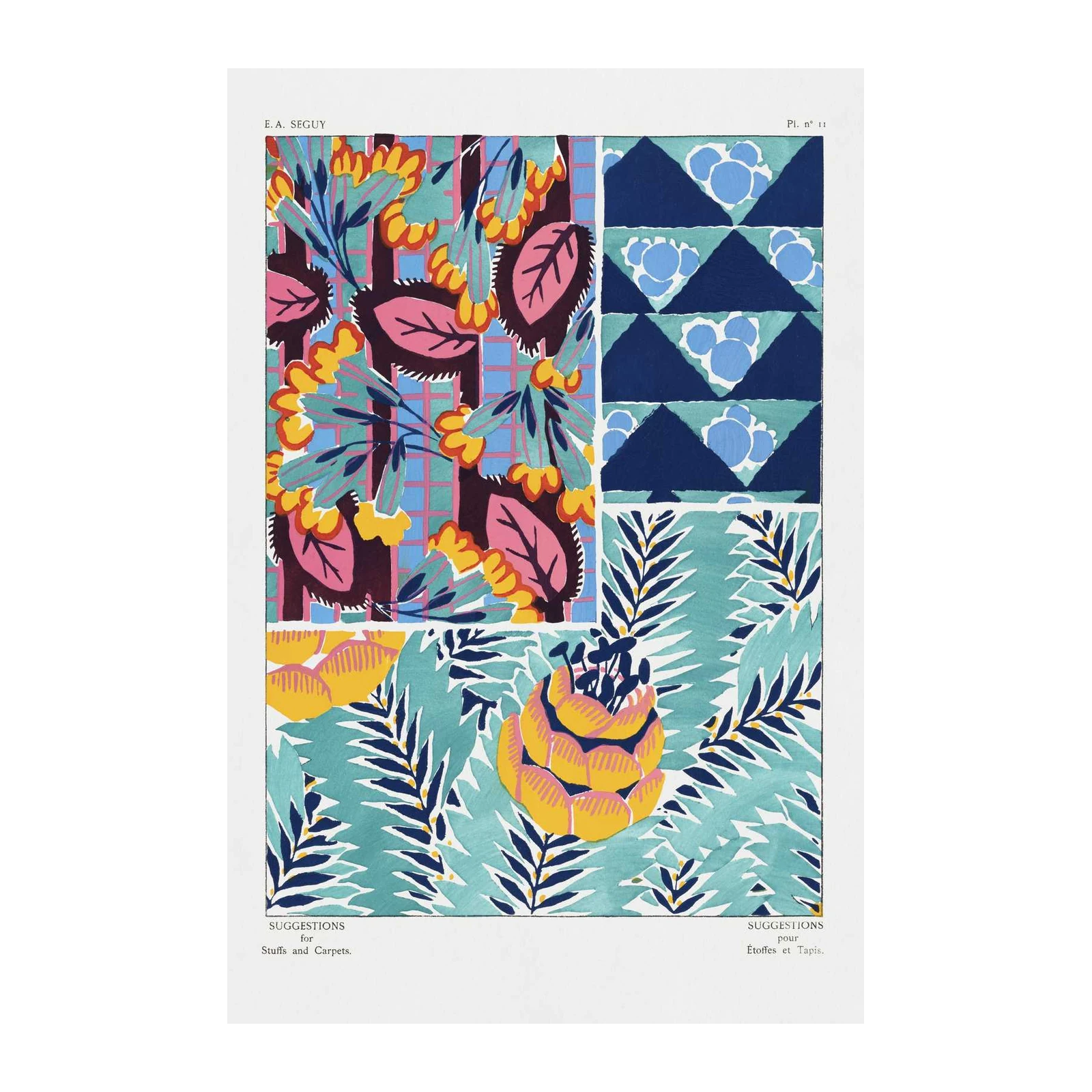 Art Deco Floral Botanical Wall Art