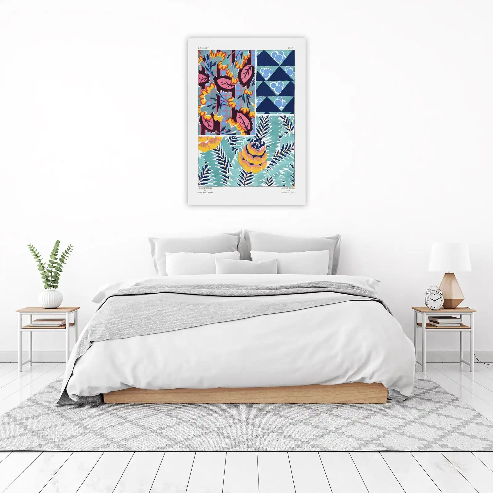 Art Deco Floral Botanical Wall Art